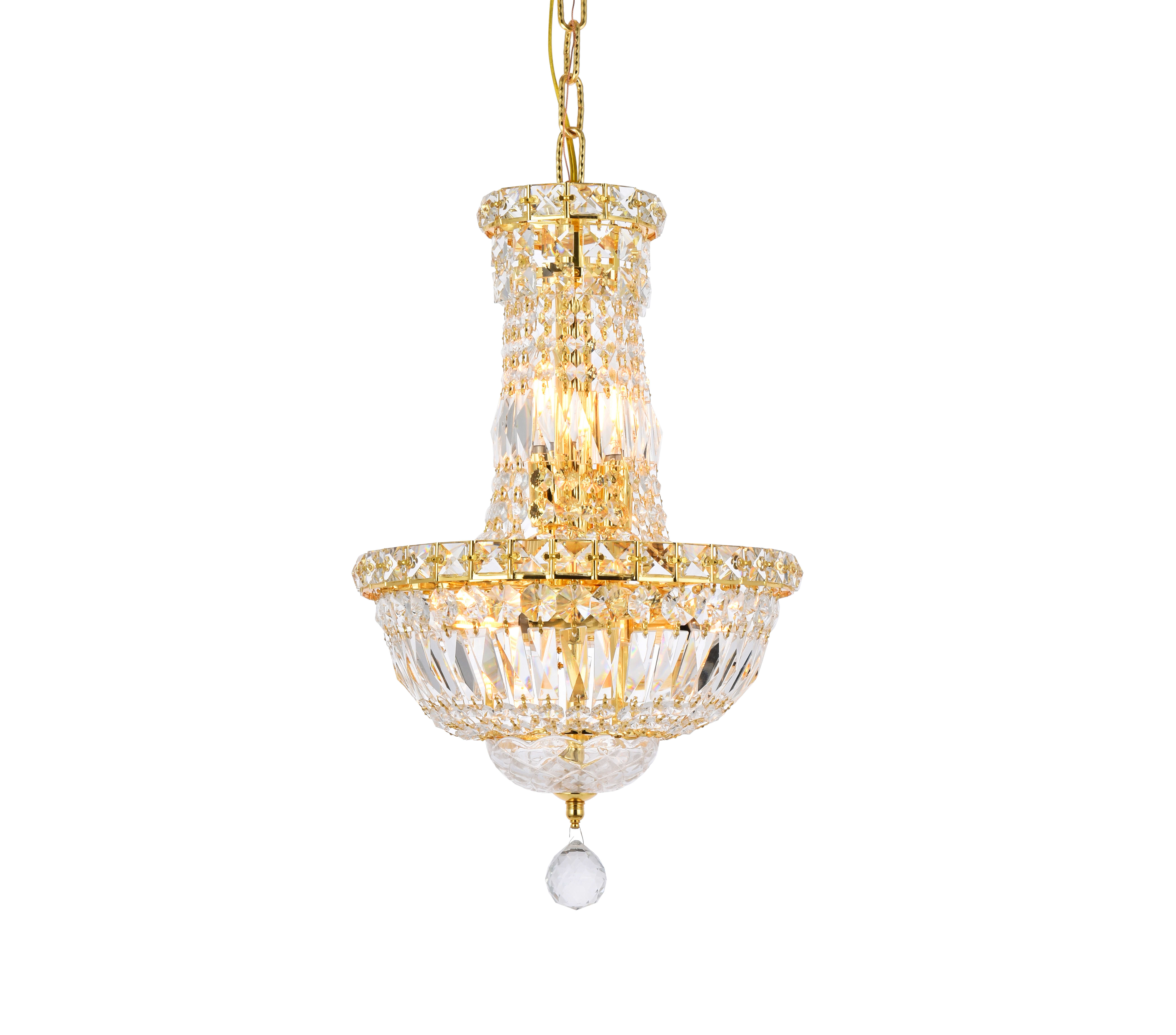 Elegant Lighting V2528D12G/RC Gold Tranquil 6 Light 12