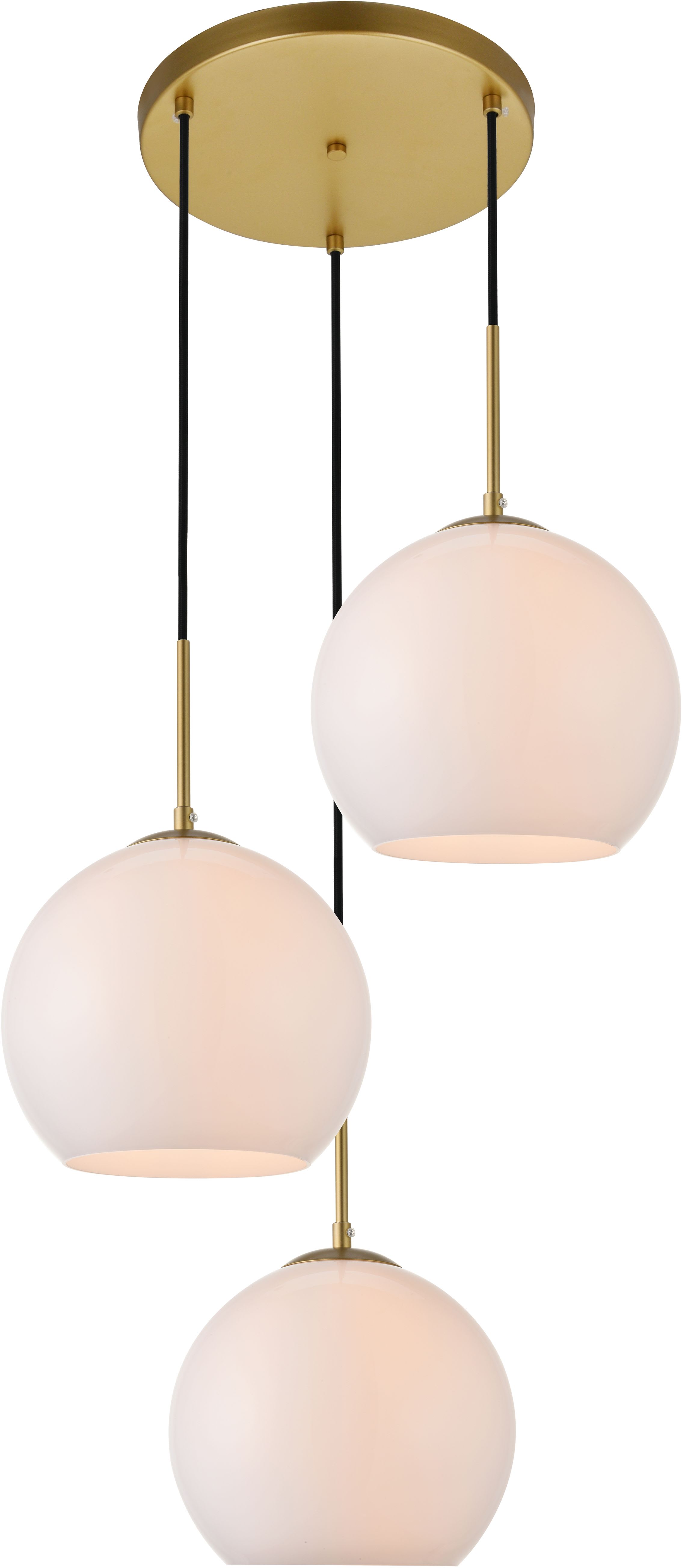 elegant lighting baxter 3 light pendant