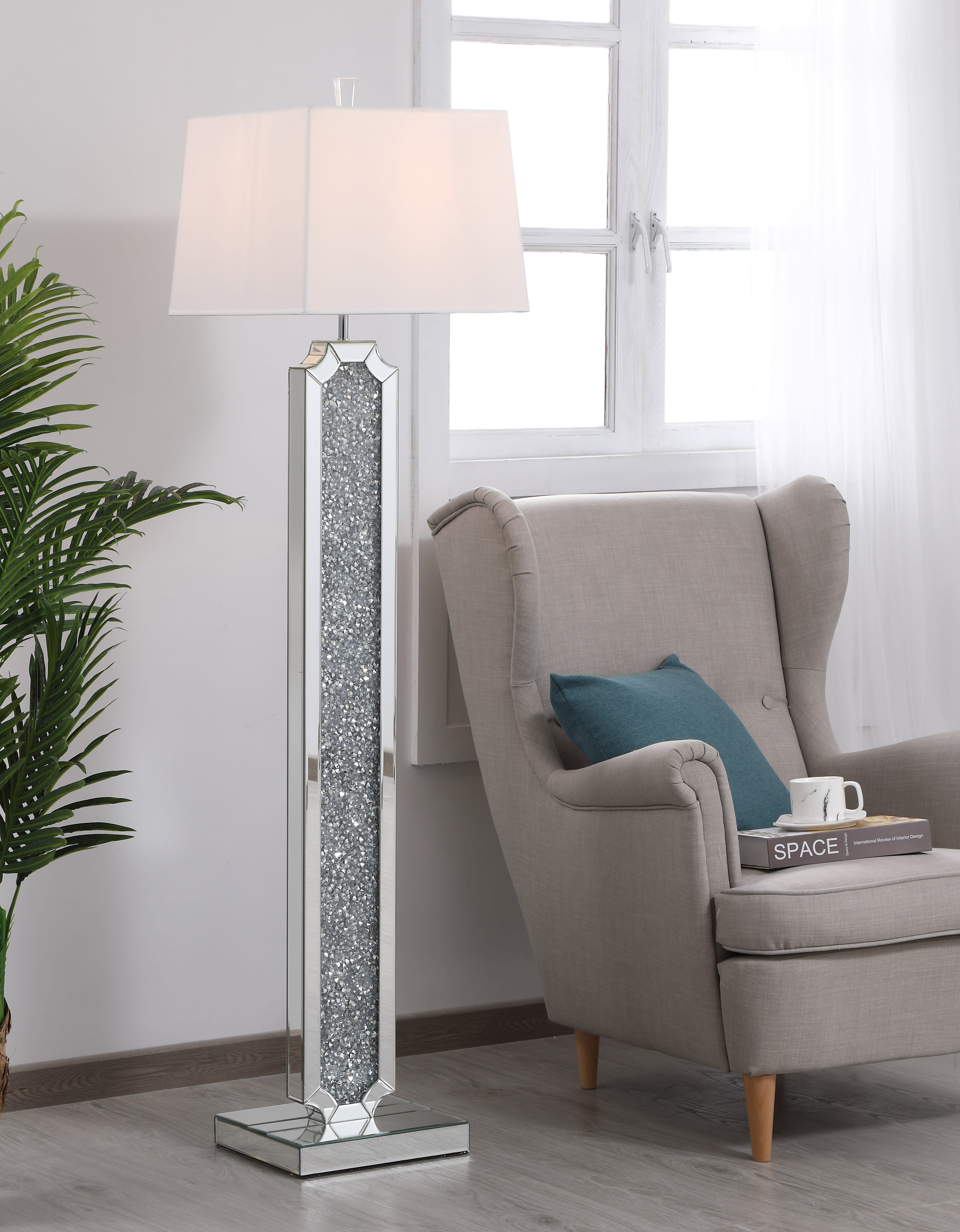 Sparkling floor lamp top