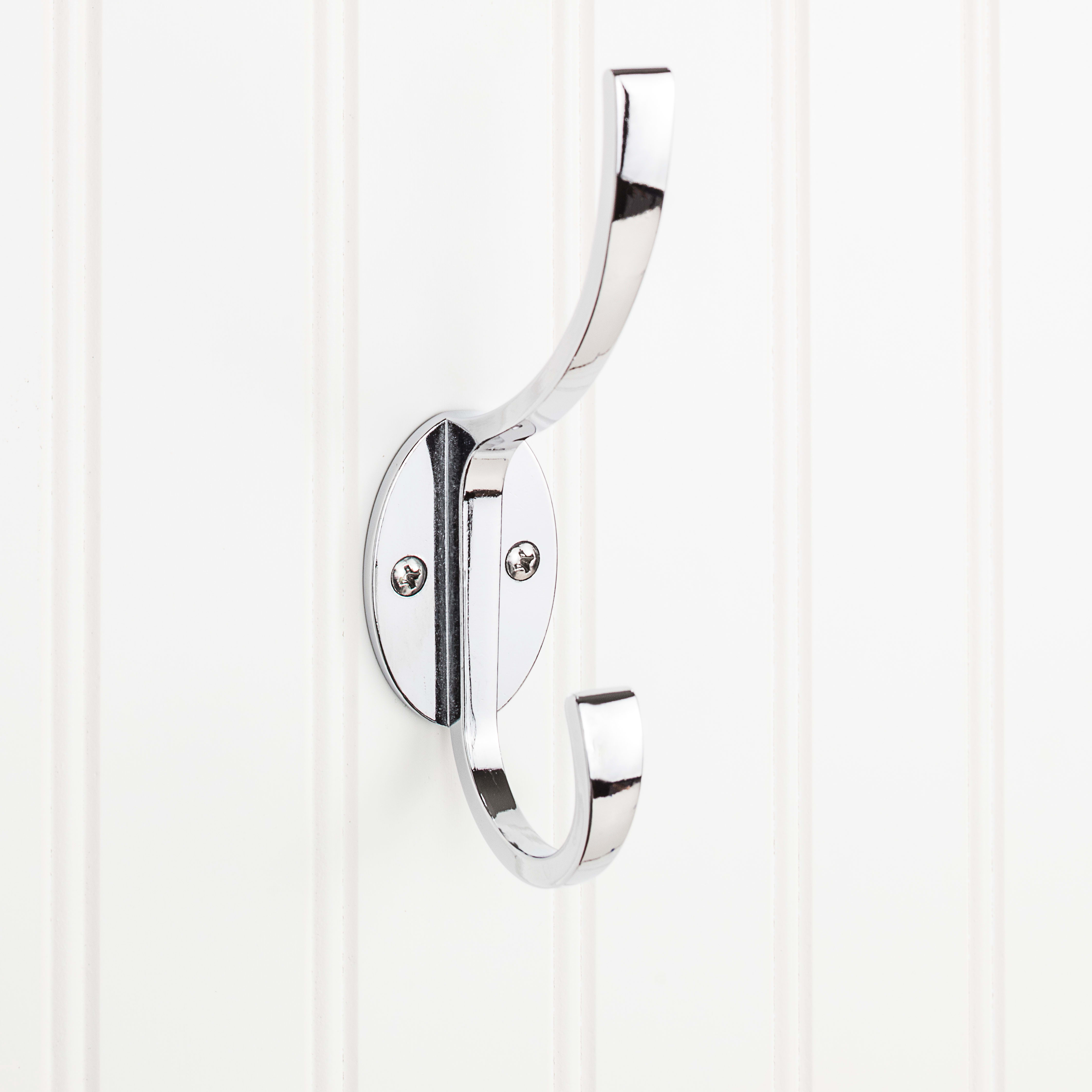 Elements YD55-587SN 5-7/8 Double Wall Mount Hook, Satin Nickel