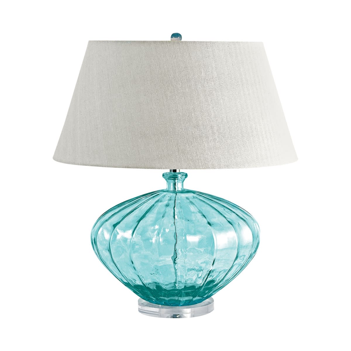 Elk Home 210 Blue Recycled Glass Single, Tall Blue Glass Table Lamps