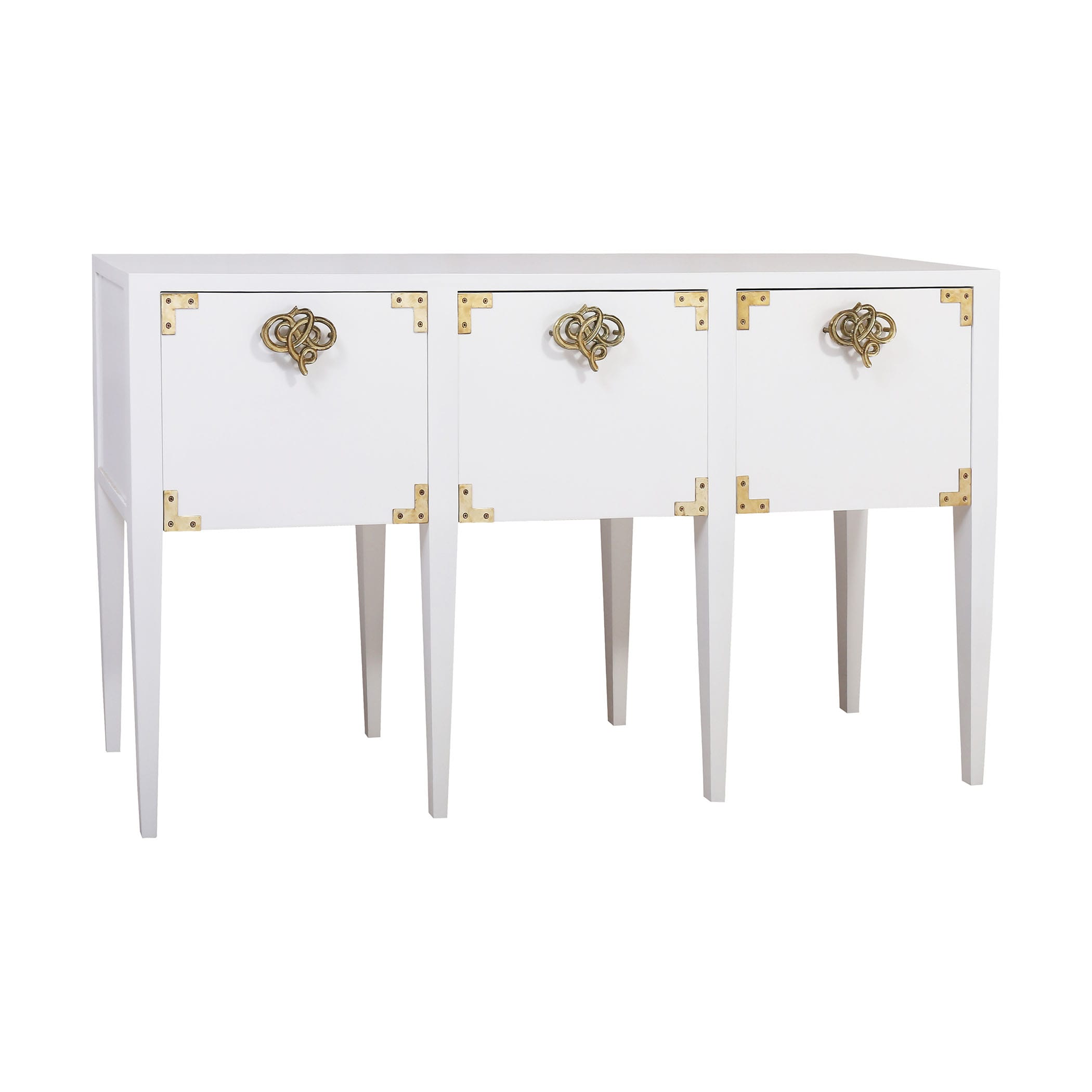 Elk Home 7011 1500 High Gloss White Cabbie 61 Wide Wood Console