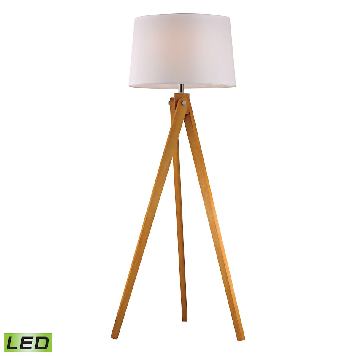Elk Home D2469-LED Natural Wood Tone 1 Light Tripod Floor Lamp