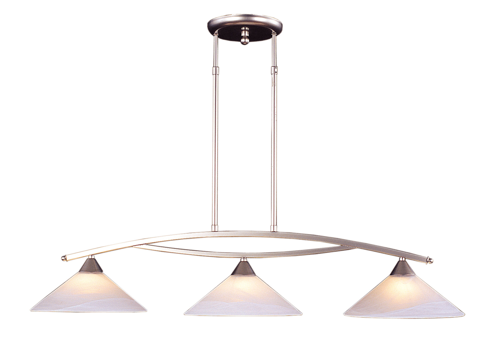 Elk Lighting 6502/3 Satin Nickel Island / Billiard Fixture ...