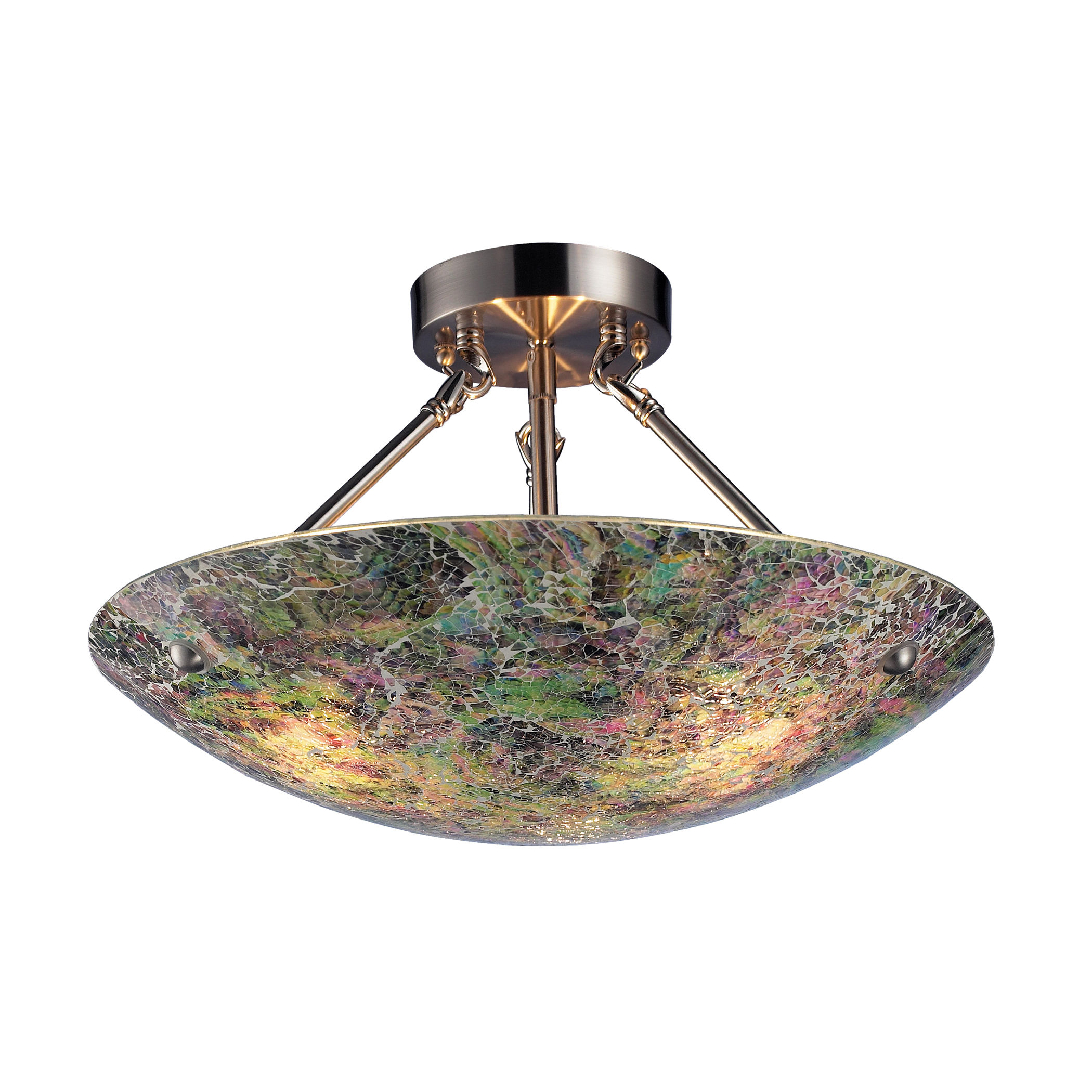 abalone glass pendant light