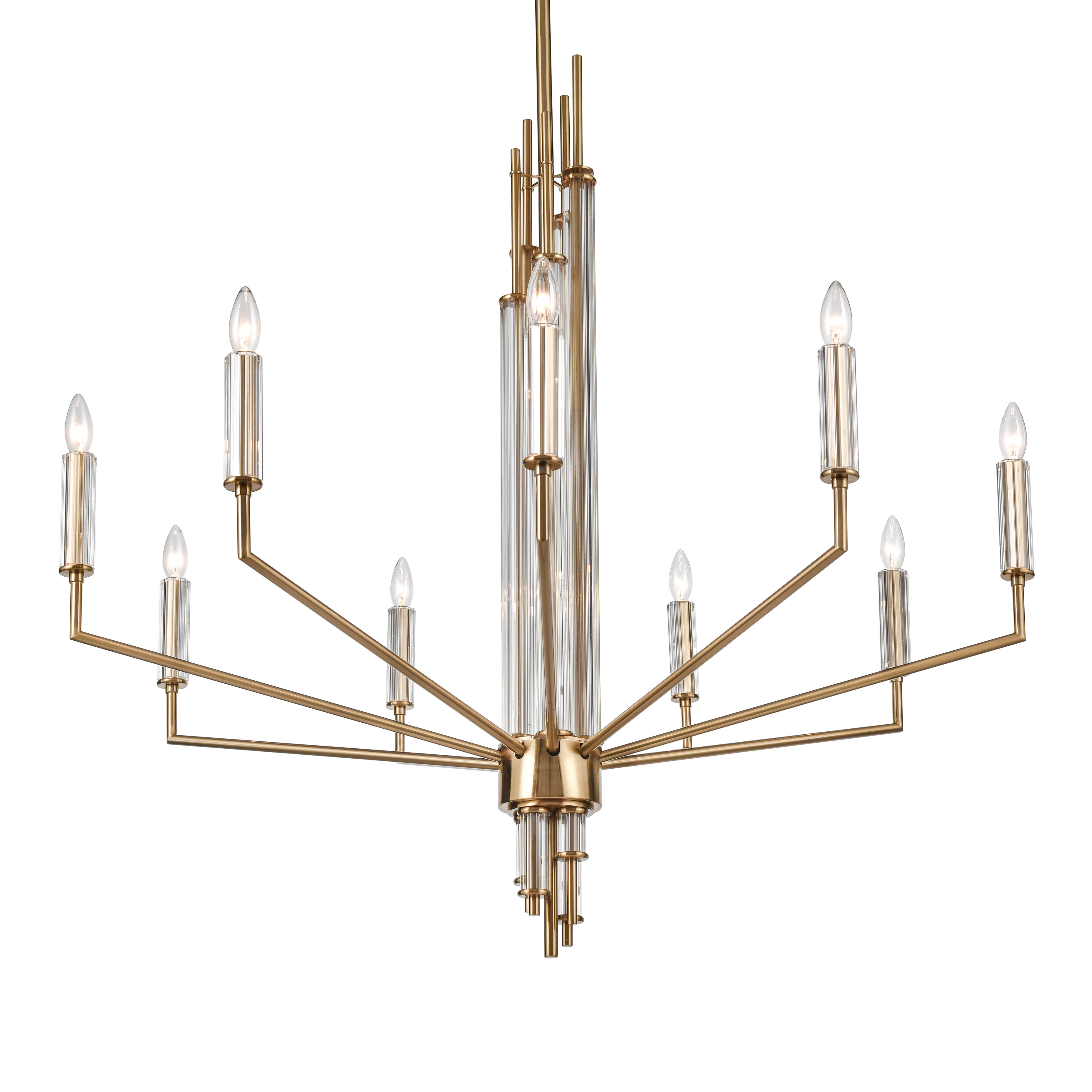Elk Lighting 82297/9 Satin Brass Serena 9 Light 42
