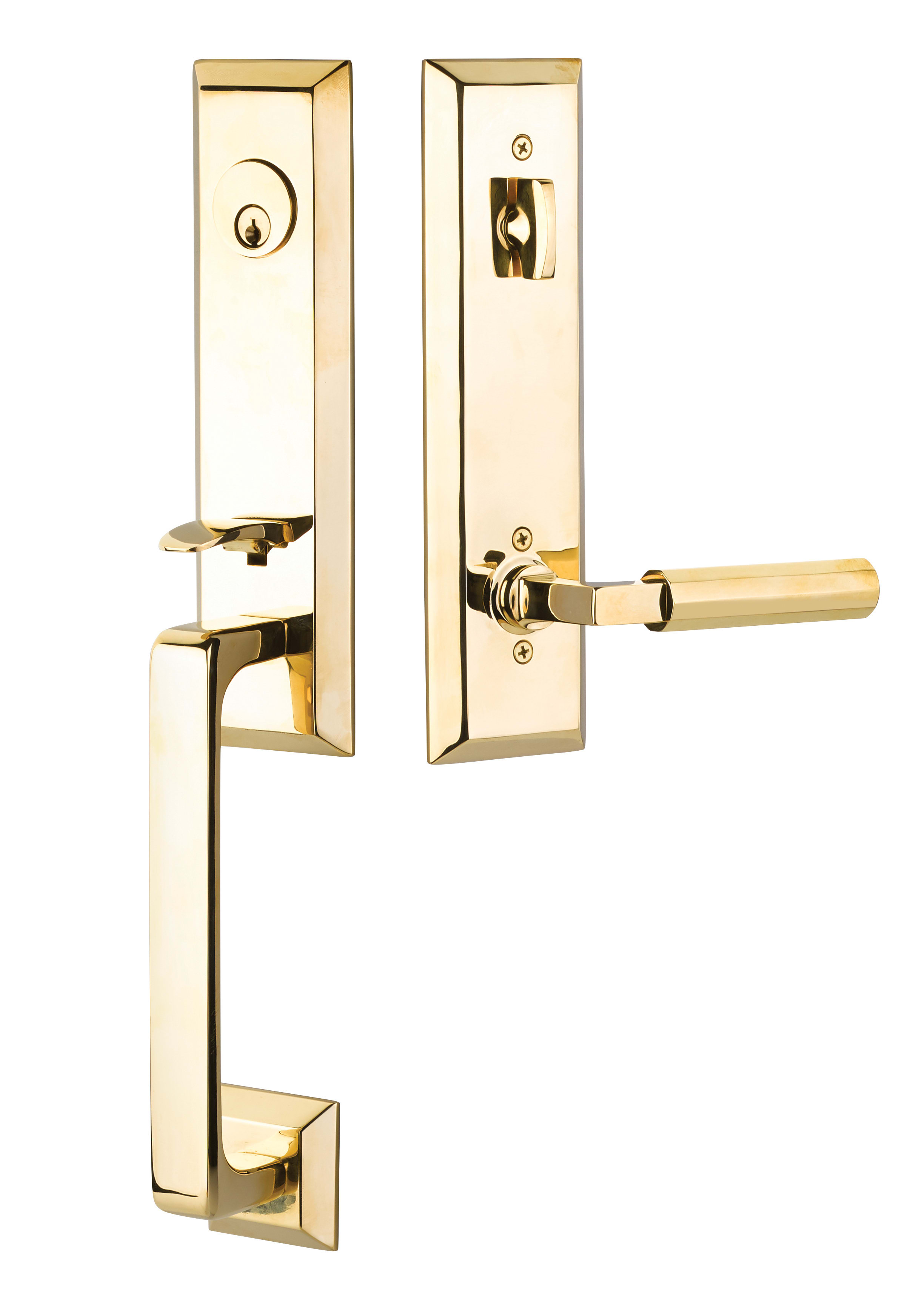 Classic Brass Interior Mortise Lock Set with Thumbturn Unlacquered Brass (Will Patina Naturally)