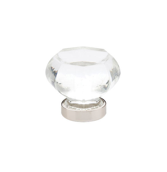 Emtek 86011US14 Polished Nickel Crystal And Porcelain 1-1/4 Inch 