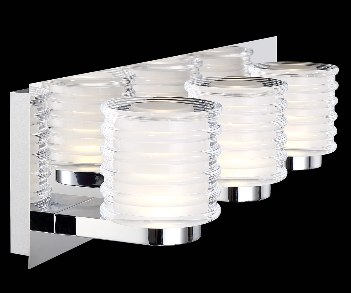 Eurofase Ancona 10-Watt Satin Nickel Integrated LED Bath Light 31791-HB