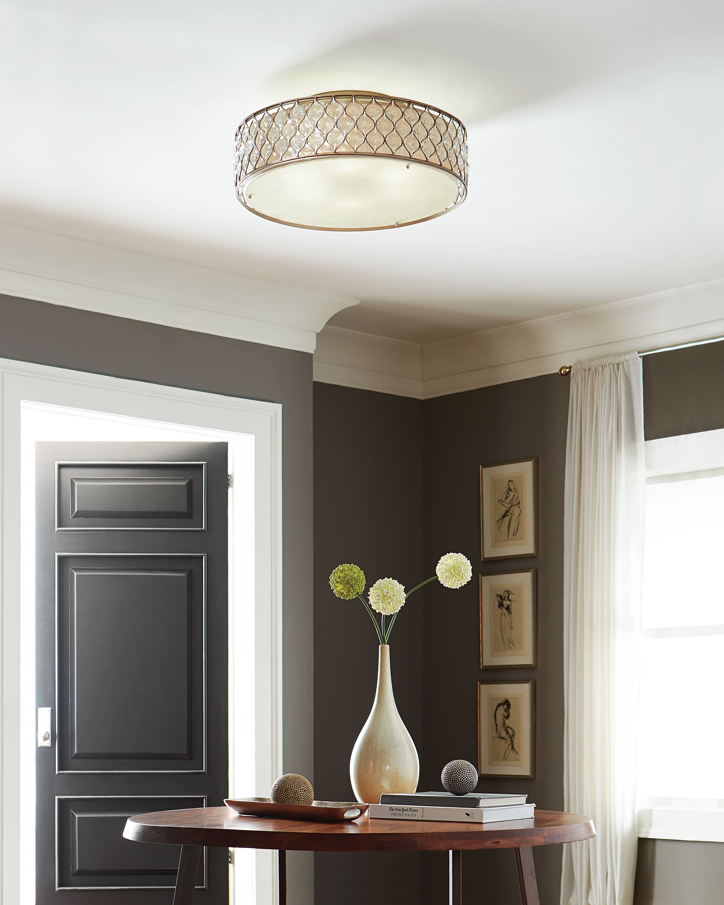 feiss lucia semi flush mount