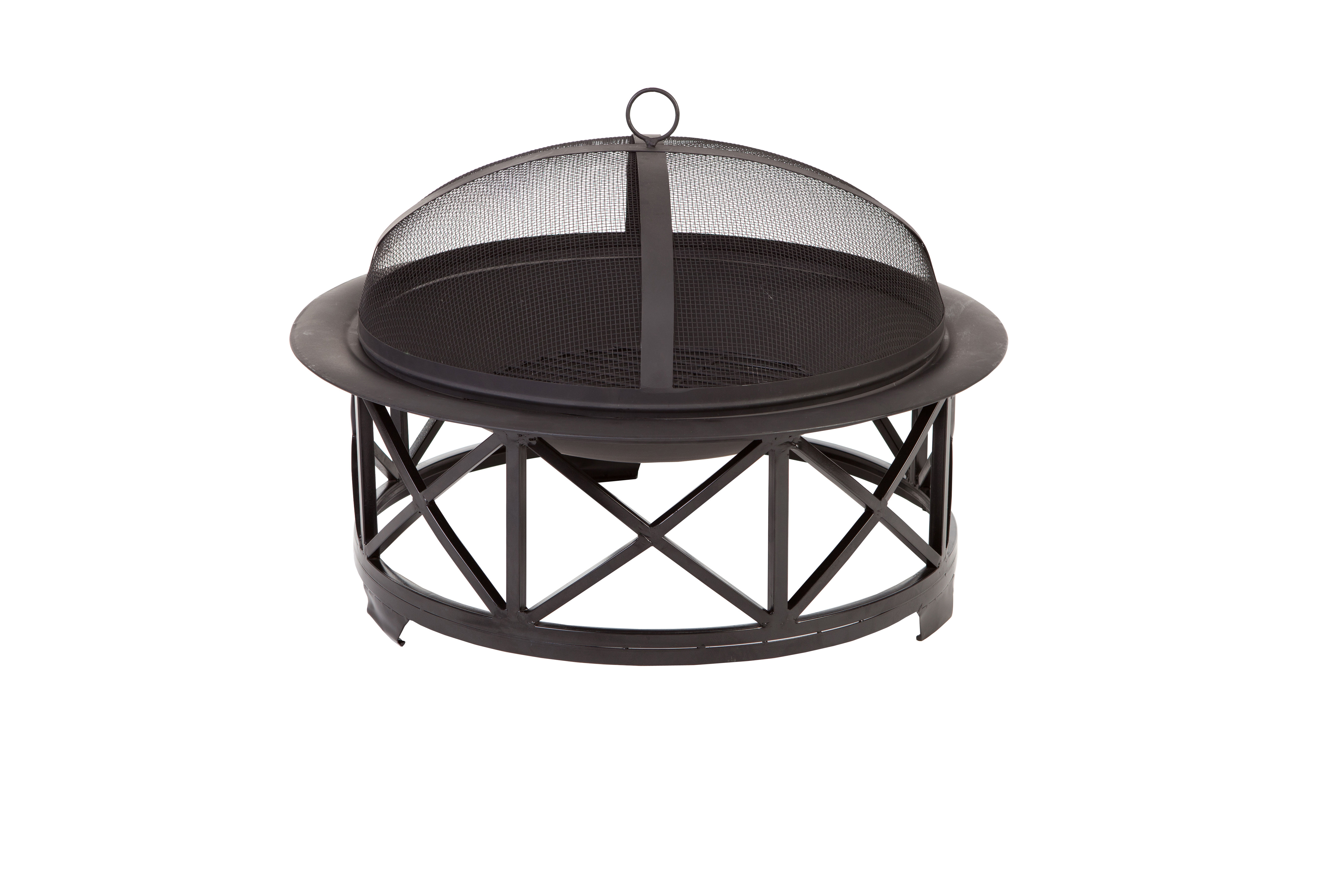 Fire Sense 60904 Black 30 Inch Round Wood Burning Fire Pit With