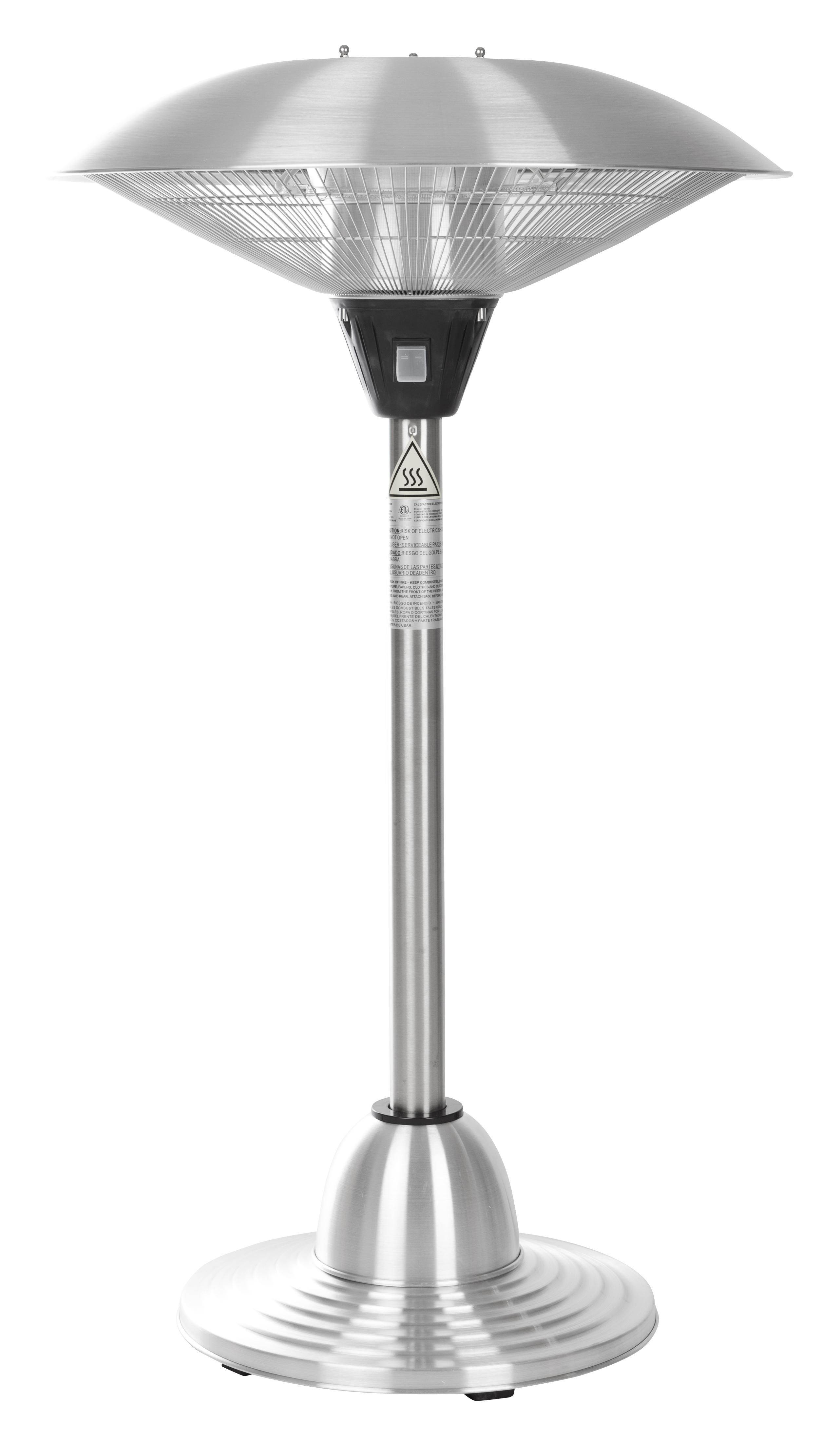 60403 Fire Sense Table Top Stainless Steel Halogen Patio Heater