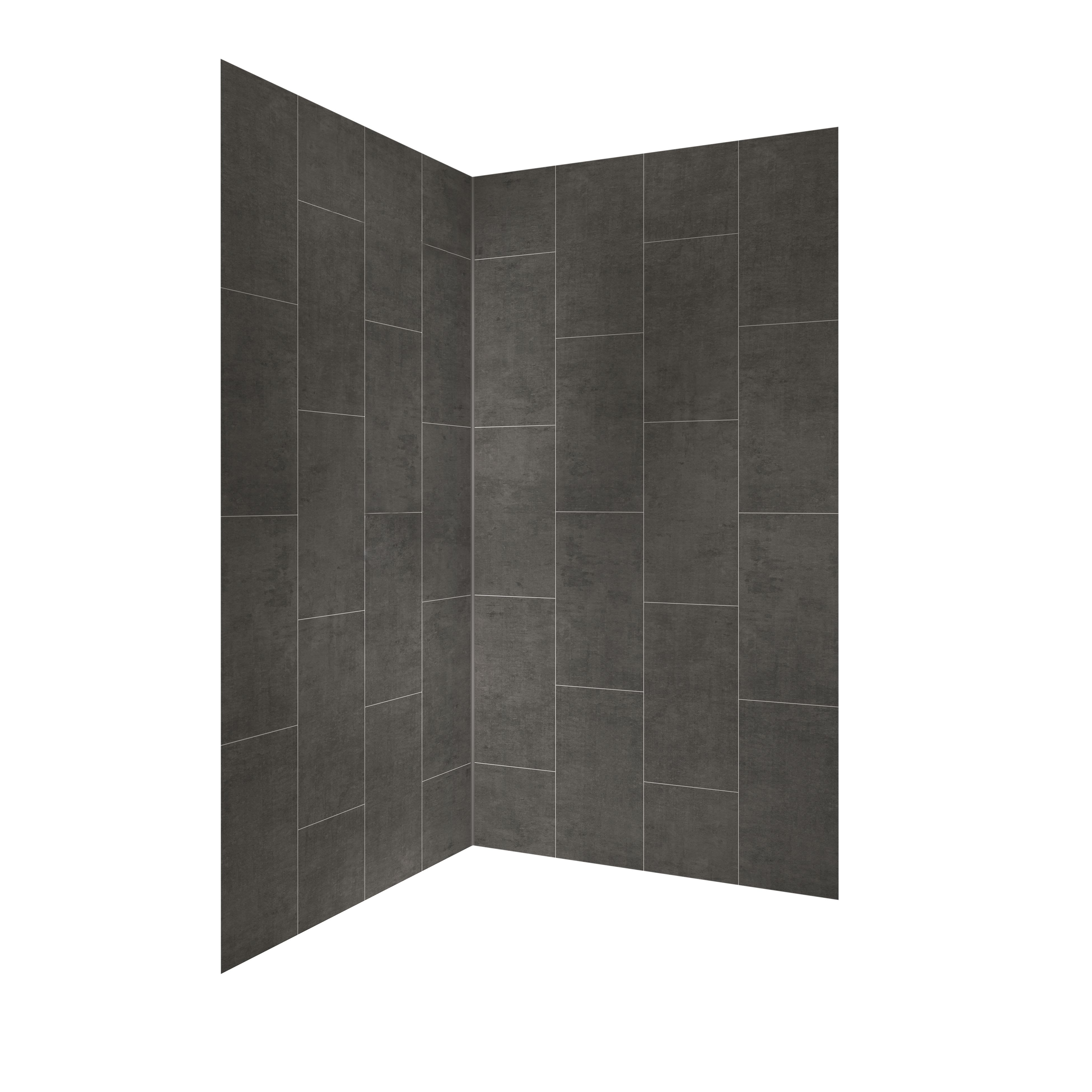 Foremost Gfs424278 Sl Slate Jetcoat 42 X 42 X 78 Two Panel Corner Shower Wall Kit Faucetdirect Com