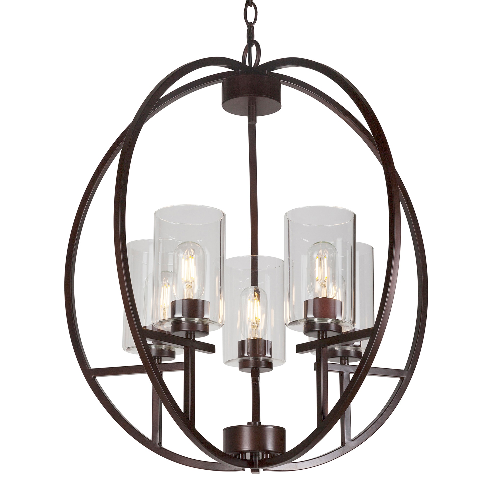 Bronze globe chandelier on sale