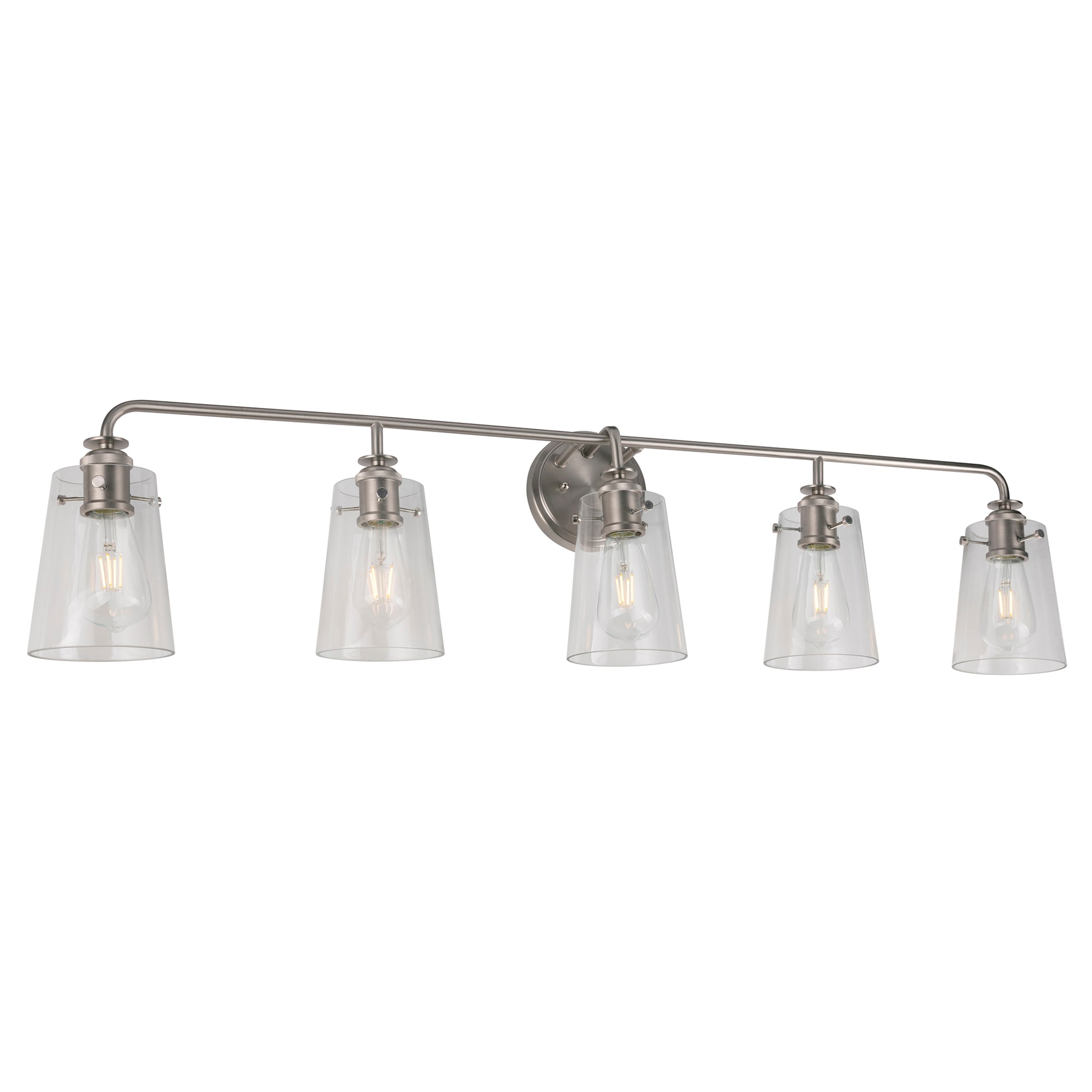 5 light vanity light brushed nickel discount