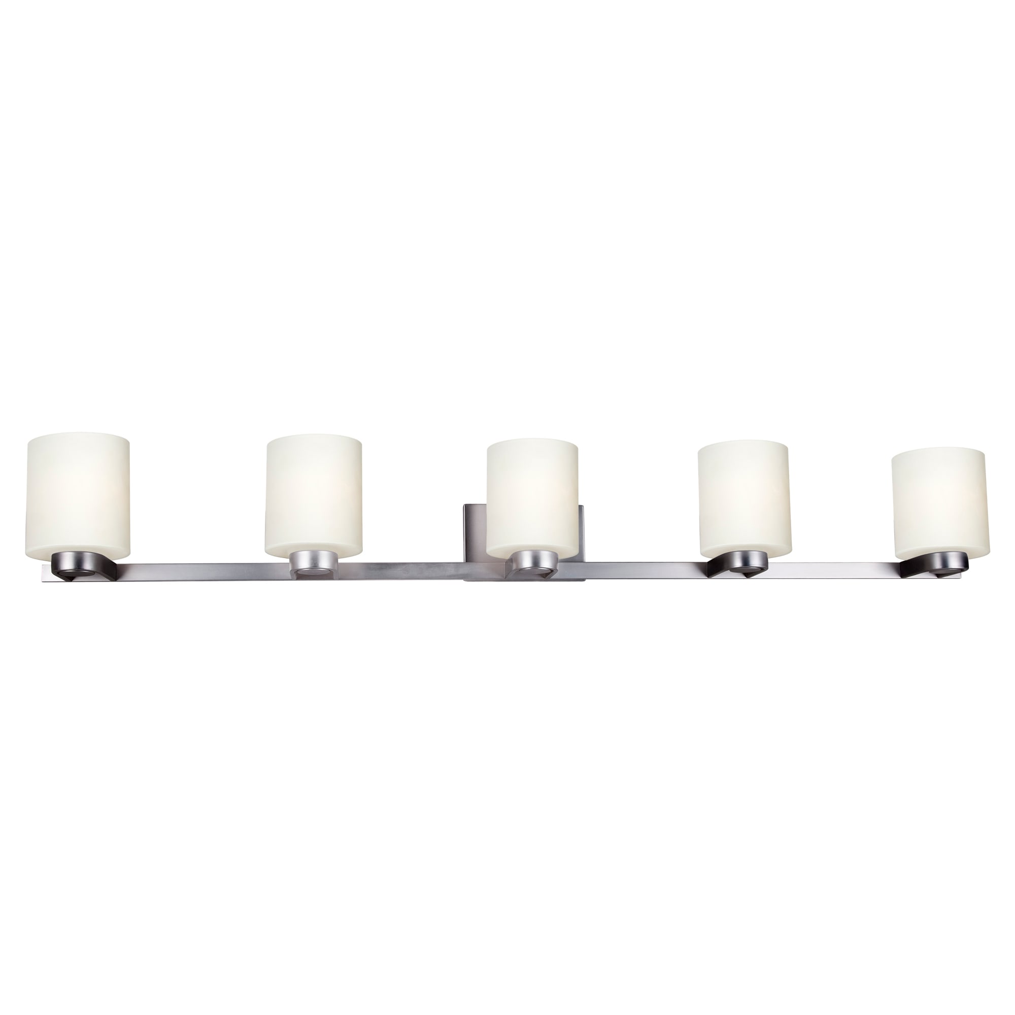 5 light store vanity brushed nickel
