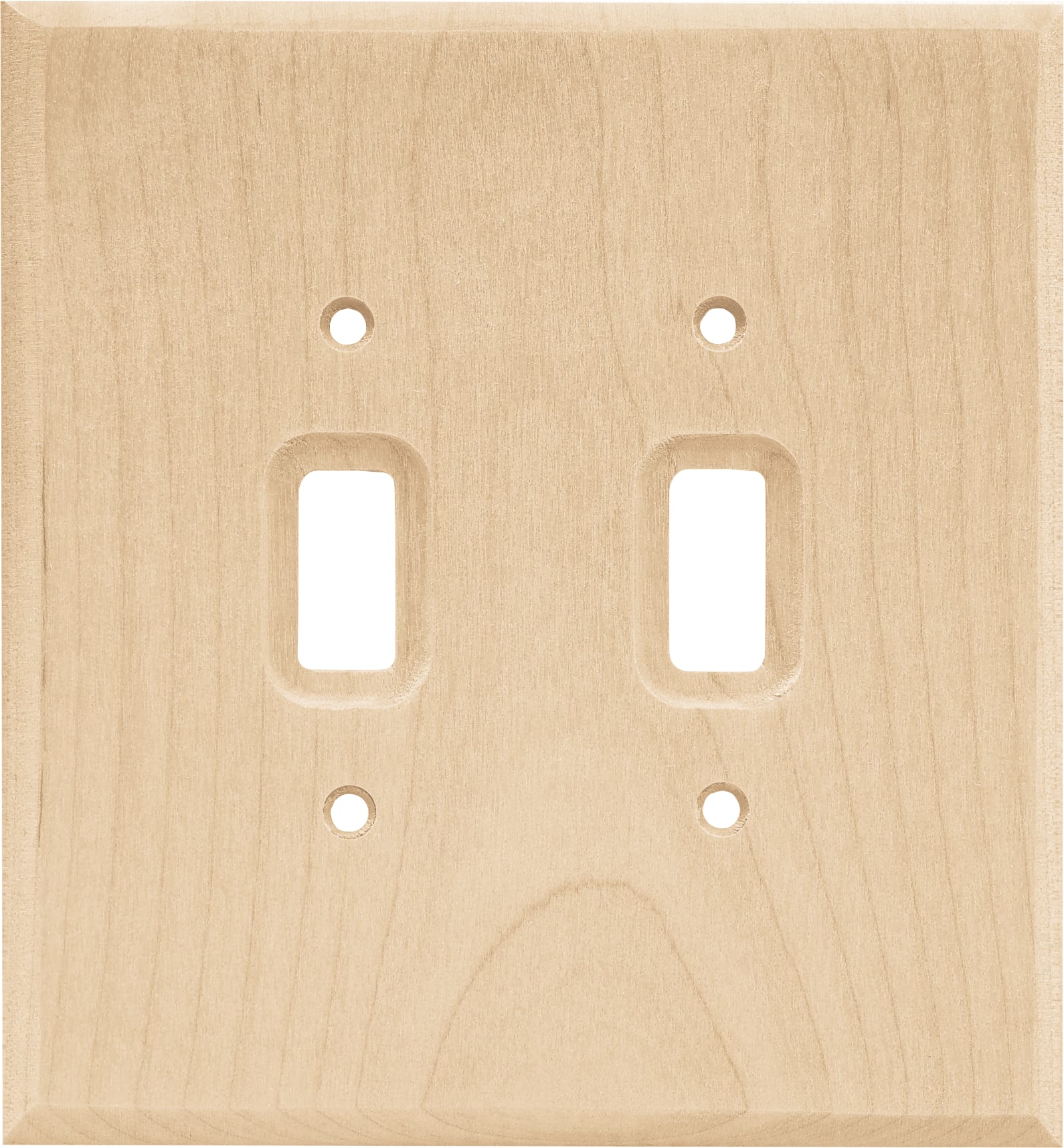 Franklin Brass Wood Square Wall Plate, Unfinished Wood Single