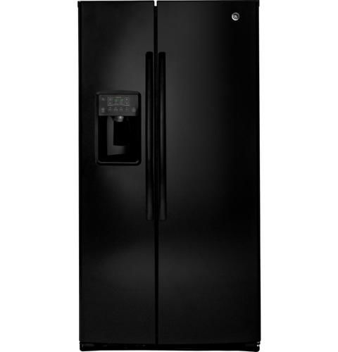 Ge Gse25hghbb Black 36 Inch Wide 25 3 Cu Ft Energy Star Rated Side By Side Refrigerator With Arctica Icemaker And Advanced Water Filtration System Ventingdirect Com