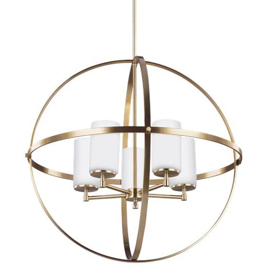 【半額】 Generation Lighting 3124605-848 Satin Brass Alturas 5 Light 靴