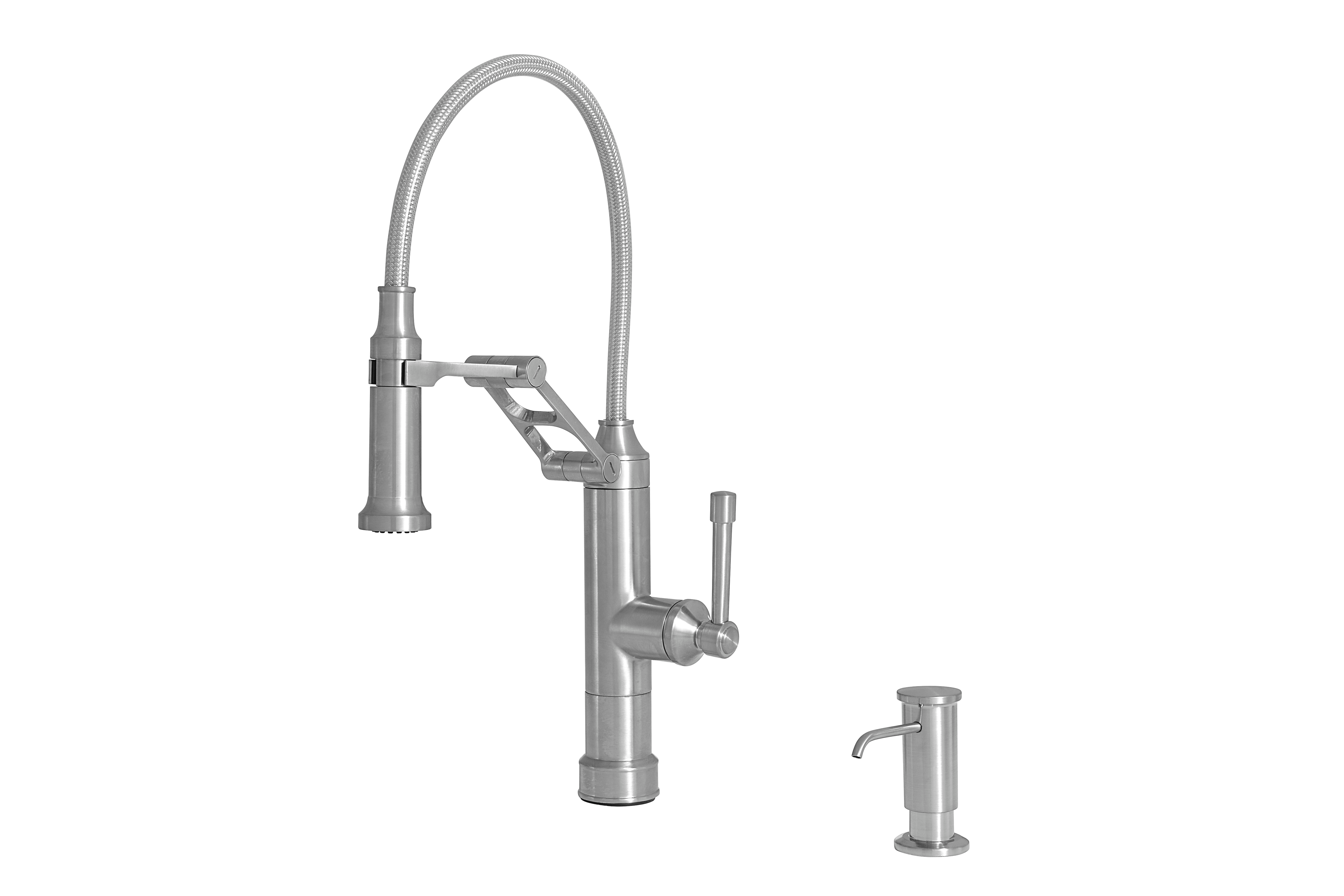 Giagni 19" Stainless Single-Hole Pull-Down Kitchen Faucet PD240-SS