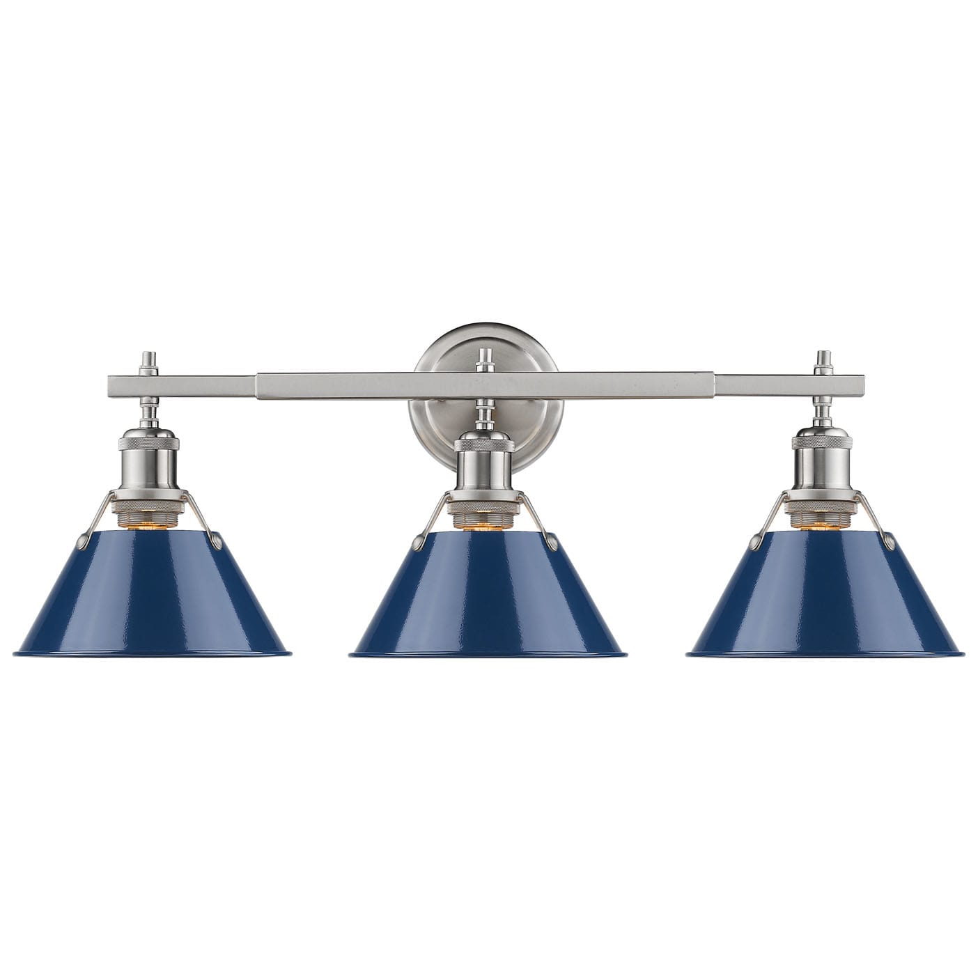 Vanity，　Blue　Pewter　Golden　Navy　with　Lighting　PW-NVY　Bath　3306-BA3　Orwell　Shade-