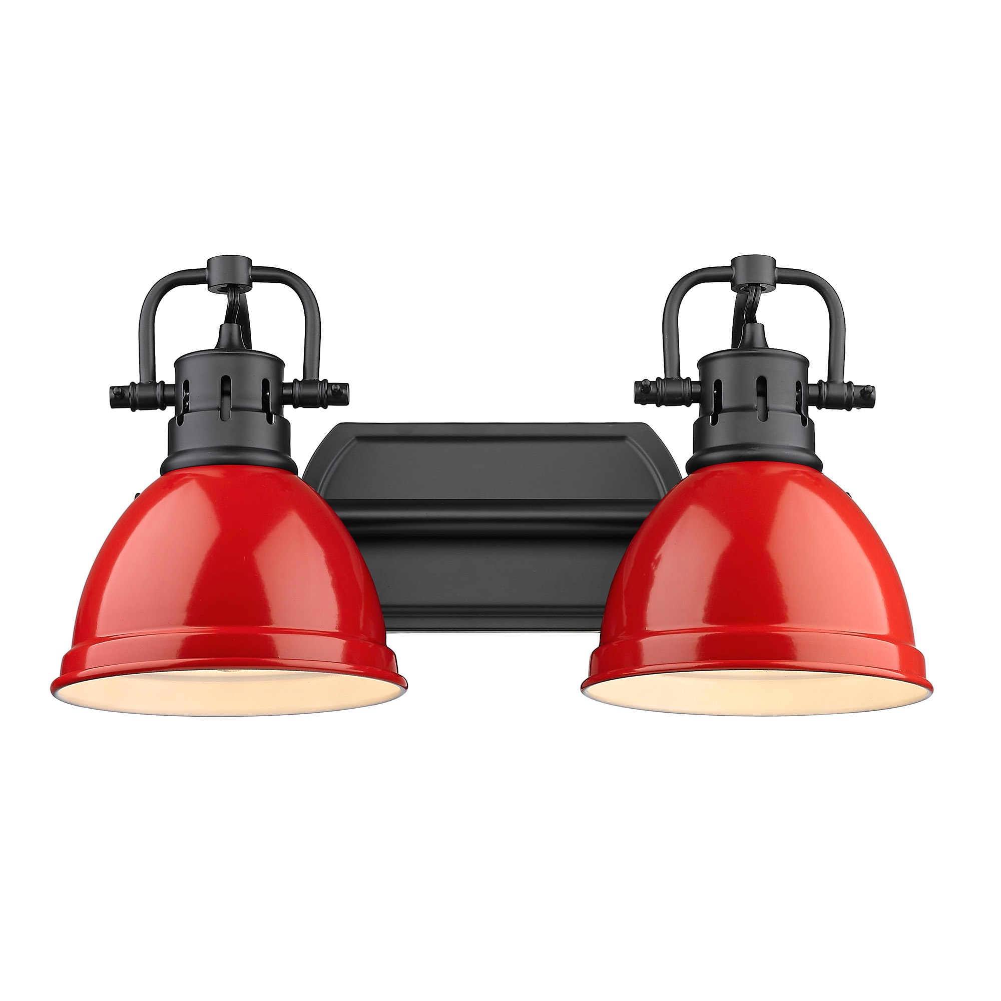 red bathroom light fixture