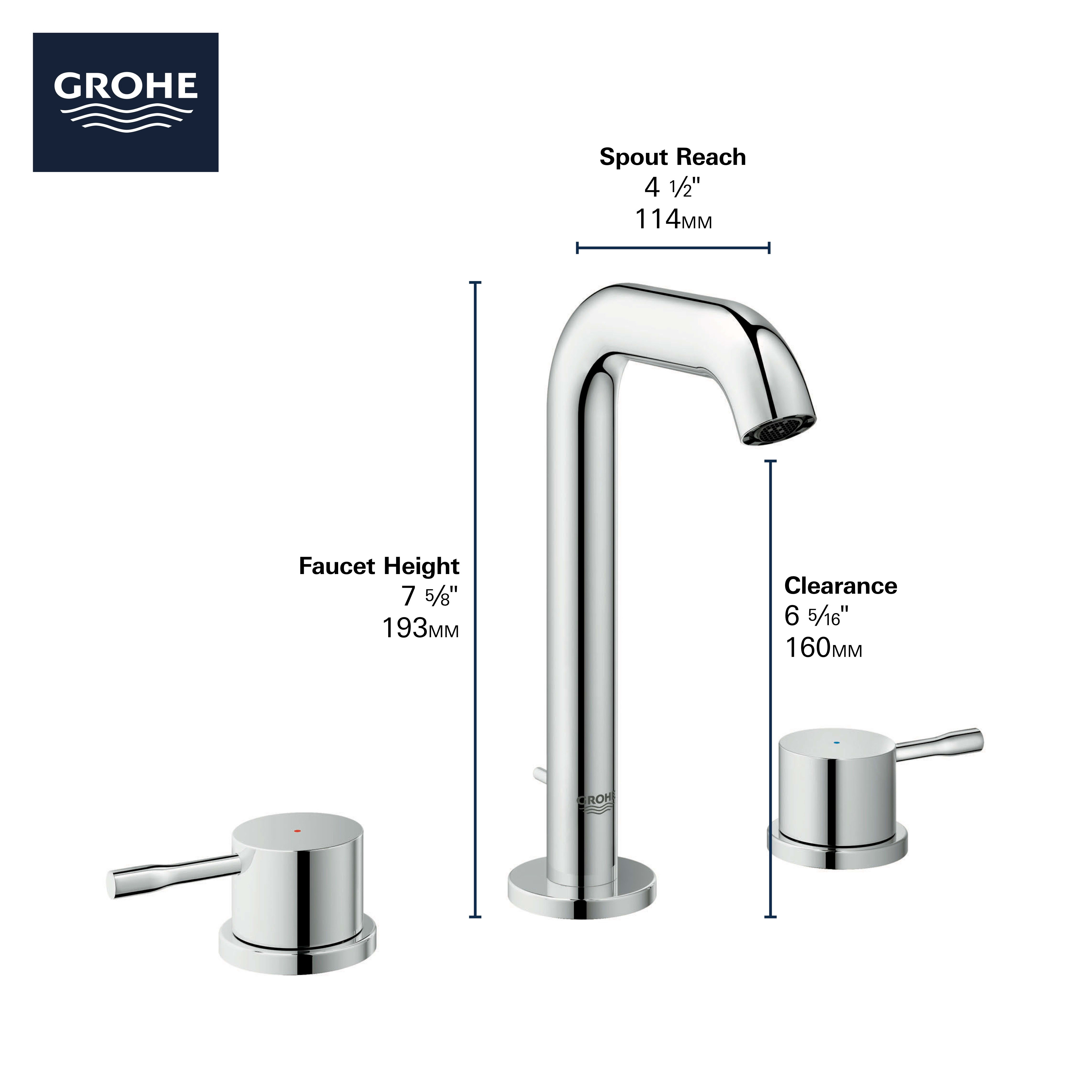 Grohe 20297bea Polished Nickel Essence 1 2 Gpm Widespread Bathroom