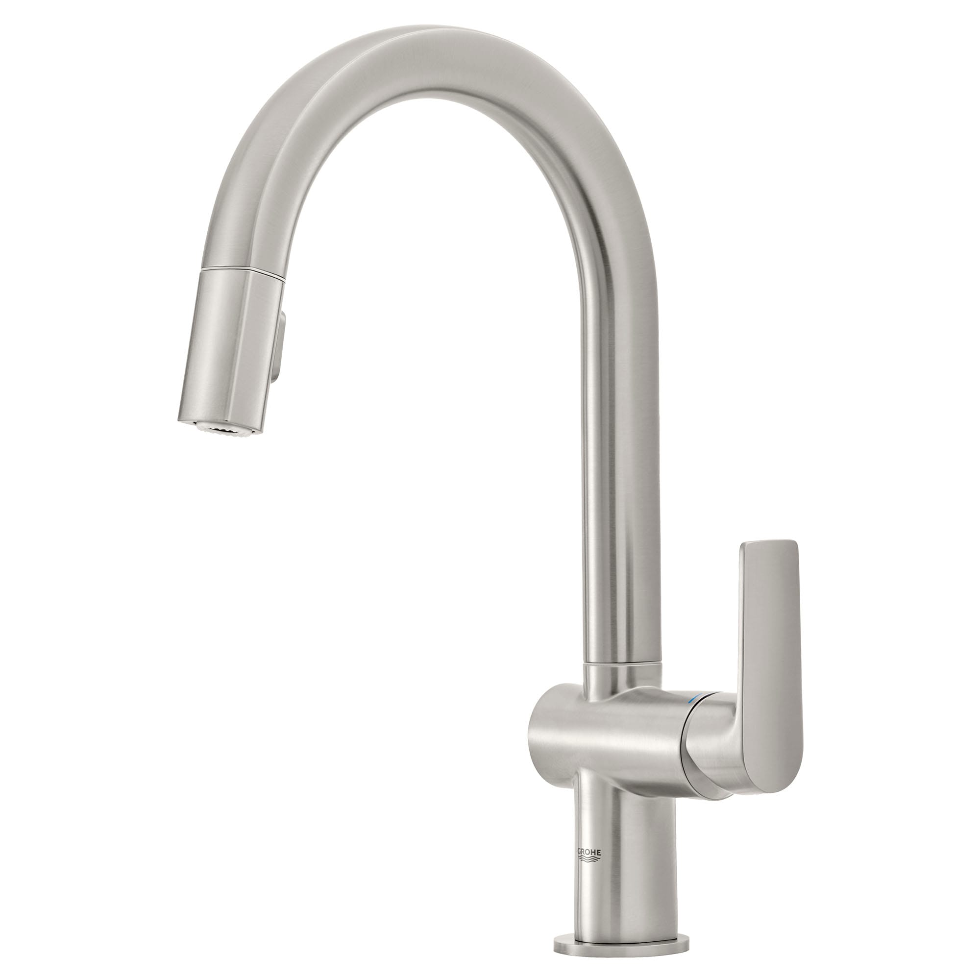 Grohe 30378000 Starlight Chrome Defined 1.75 GPM Single Hole Pull Down Bar  Faucet with SilkMove Technology - FaucetDirect.com