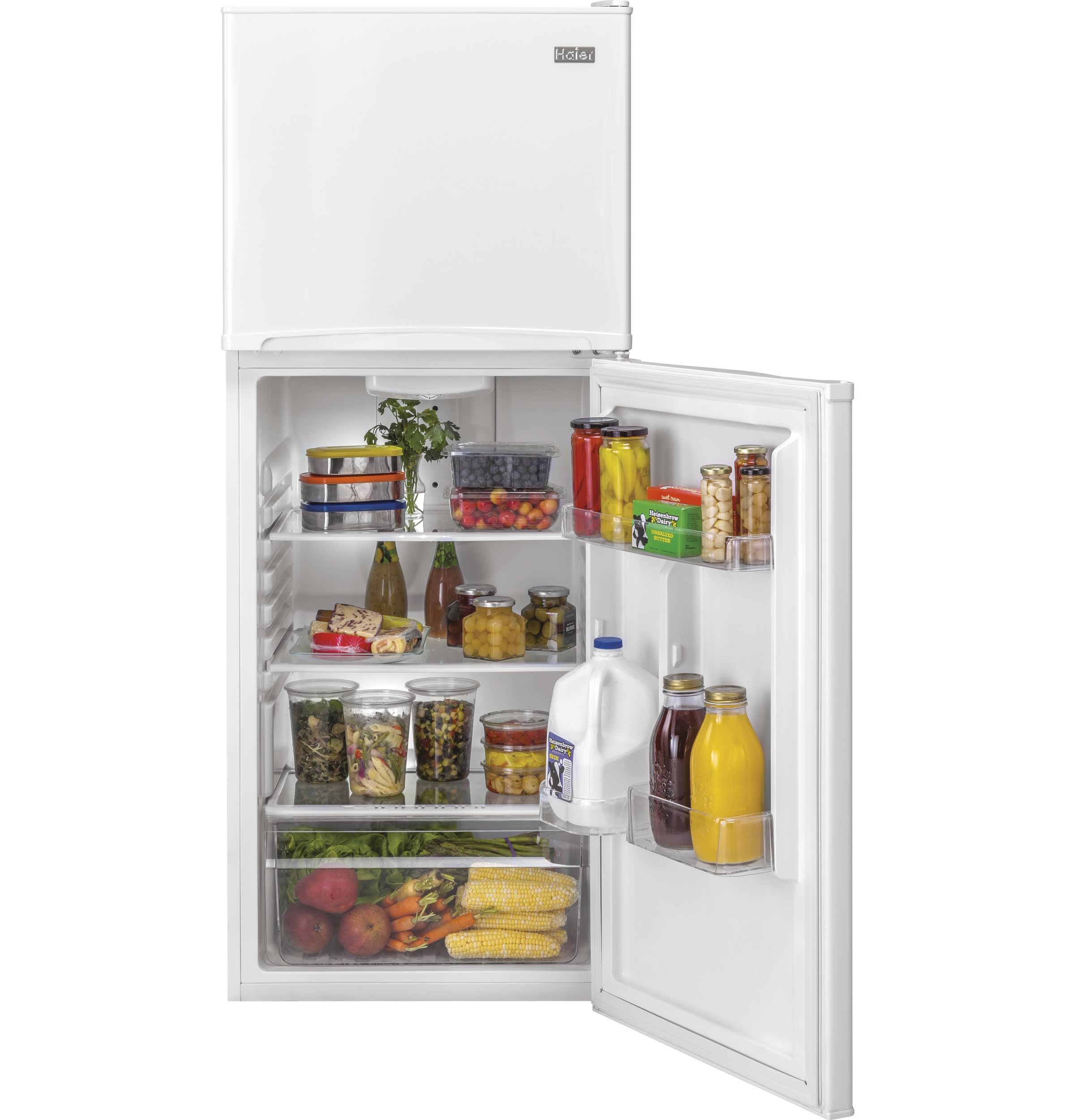 Haier HA10TG21SB 24 Inch Black Counter Depth Top Freezer Refrigerator