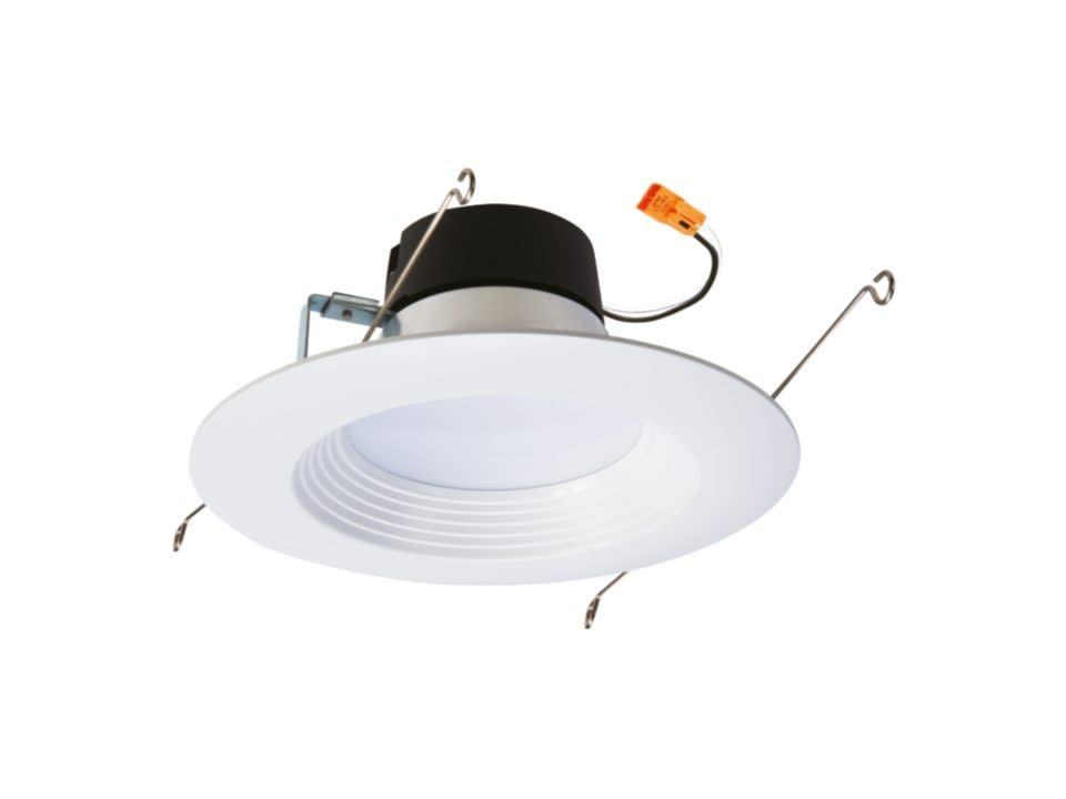 Halo LT560WH6930R White 5 and 6 Retrofit Soft White LED Recessed Light with Baffle Trim LightingDirect
