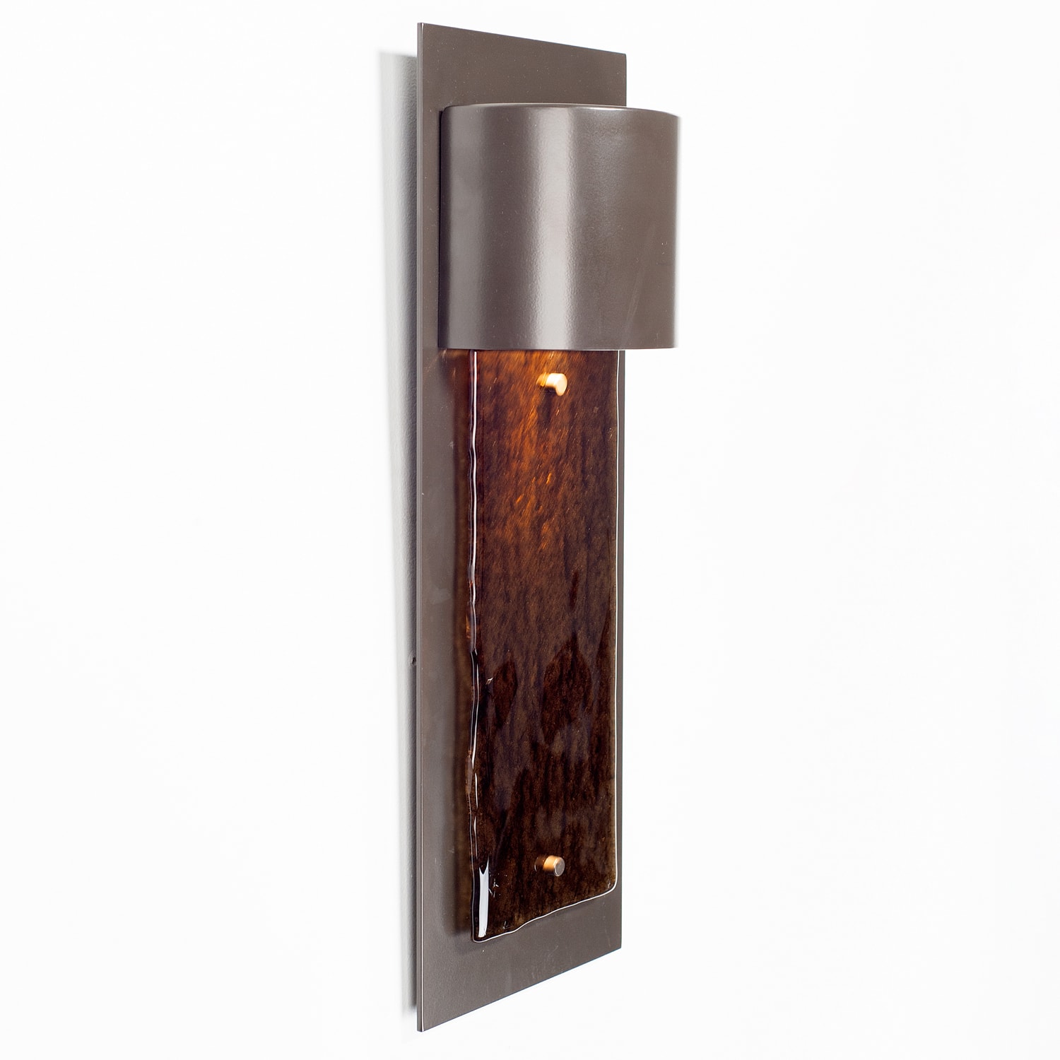 Hammerton Studio ODB0031-19-TB-M1P-G1 Textured Black Panel Cover Single  Light 19 Tall Outdoor ADA Compliant Wall Sconce - GU10 with Medium Mesh  Platina Metal Shade 