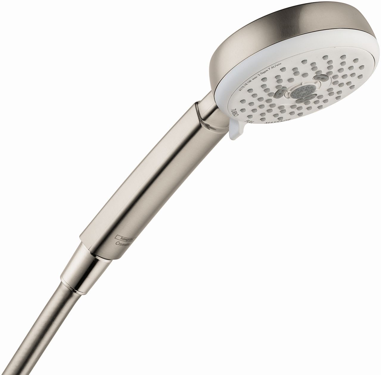 Hansgrohe 26826821 Brushed Nickel Crometta 2 GPM Multi Function Hand Shower with Quick Clean and Eco - Faucet.com