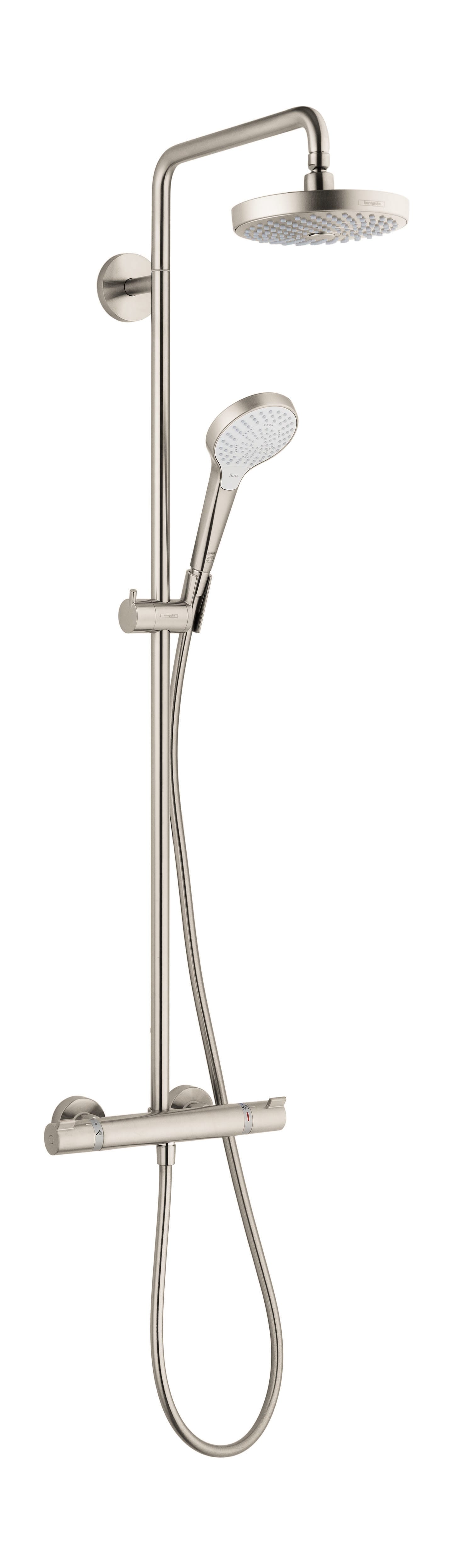 Hansgrohe 27254821 Nickel Croma Select S 180 2-Jet, 2.0 - Faucet.com