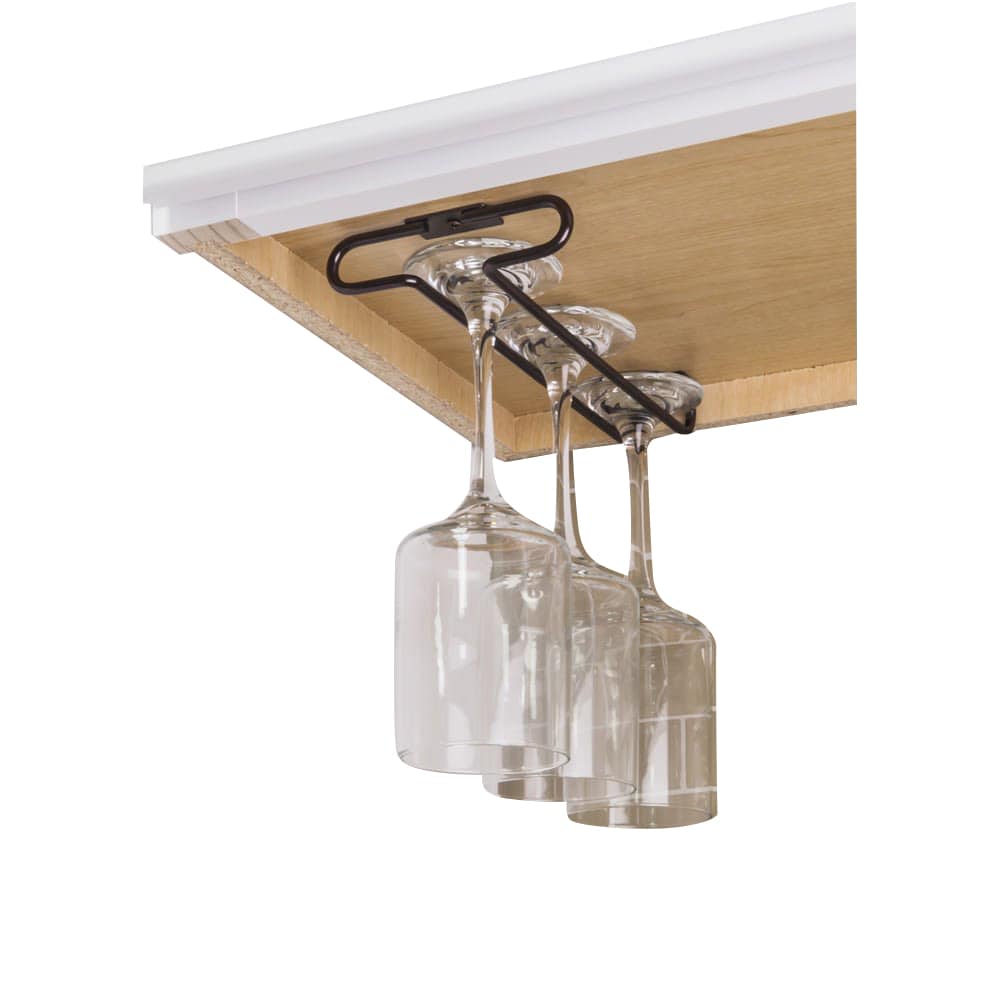 Stem glass hotsell holder under cabinet