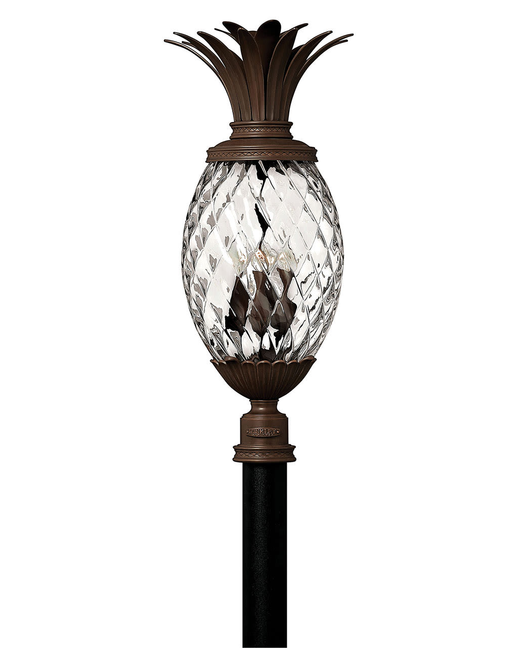 Hinkley Lighting 2227CB-LV Copper Bronze Plantation 12v 14w 4 Light 30  Tall Single Head Post Light with LED Bulbs Included 