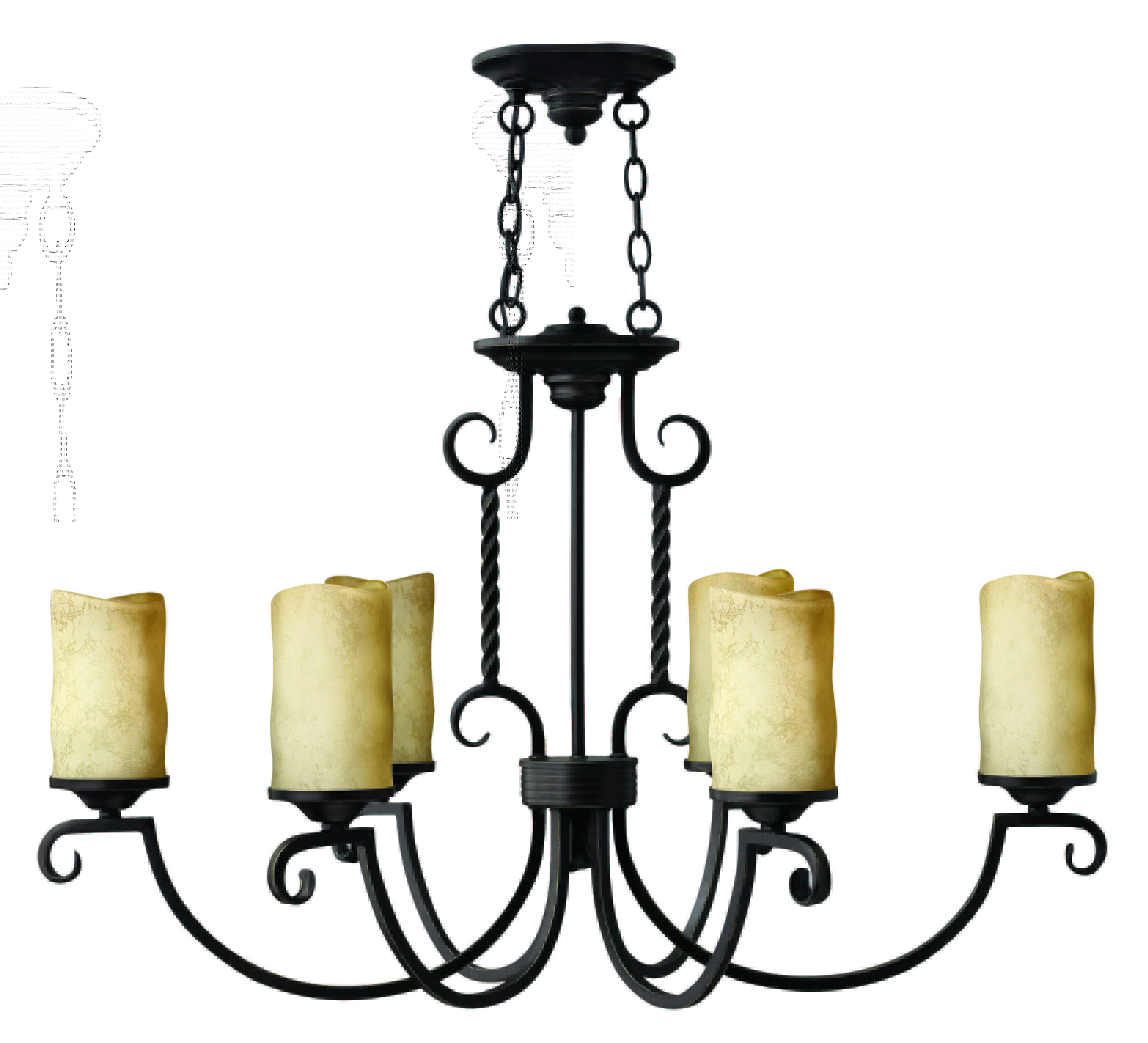 Hinkley Lighting 3508ol Olde Black Casa 6 Light 1 Tier Hinkley Lighting 3508ol Olde Black Casa 6 Light 1 Tier