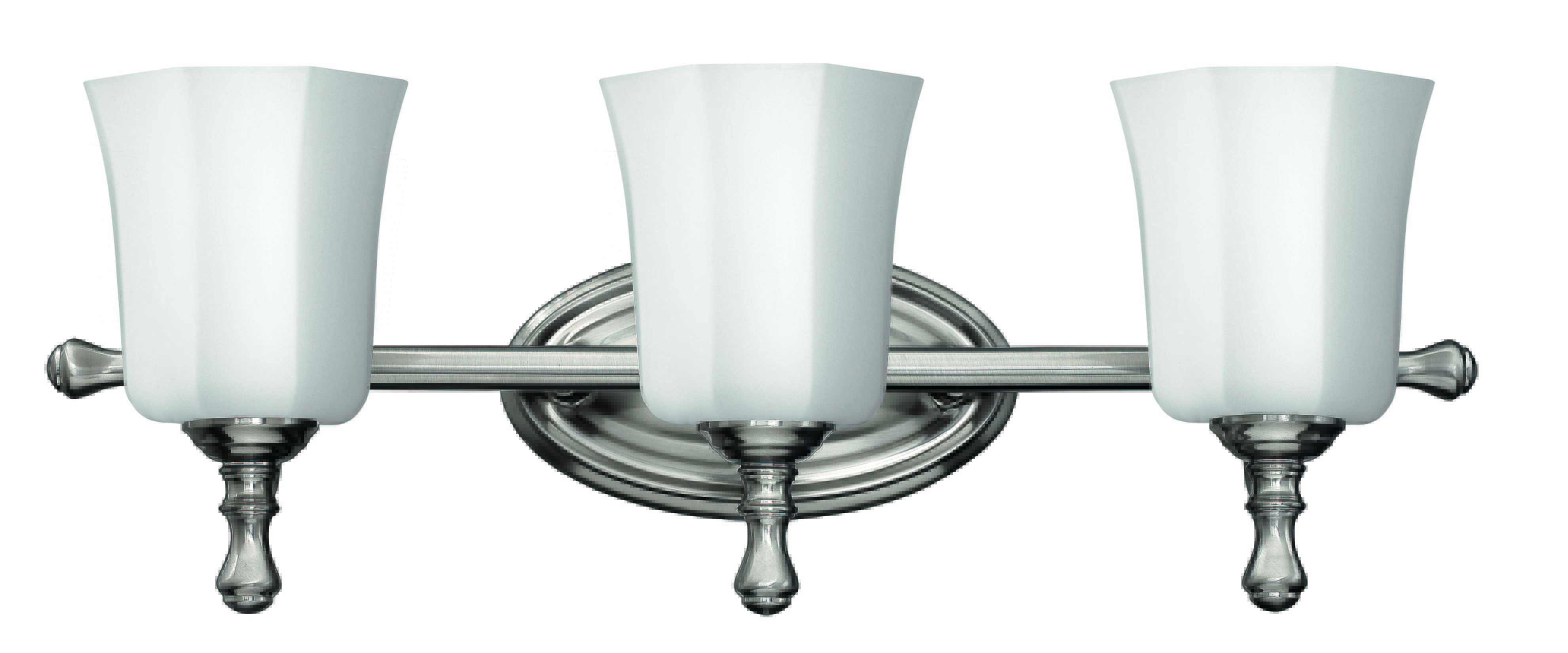 Hinkley Lighting 5013bn Brushed Nickel 3 Light 24 Width Bathroom Vanity Light In Brushed Nickel From The Shelly Collection Lightingdirect Com