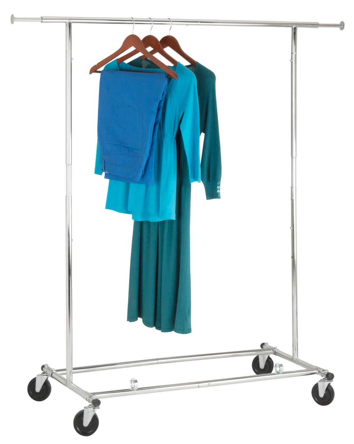 Home Chrome HoneyCanDo GAR01304 Collapsible Commercial Garment Rack