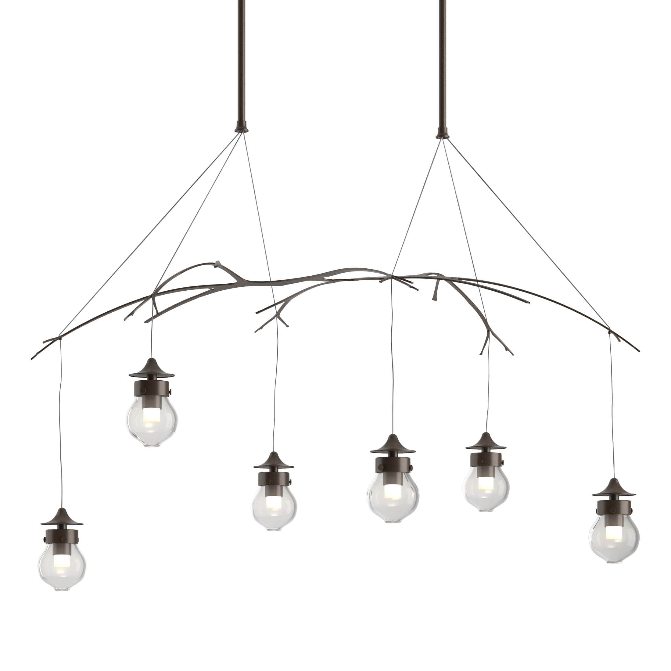 大人気新作 Hubbardton Forge 136560-1071 Bronze / Clear Kiwi 6 Light 37 トップス