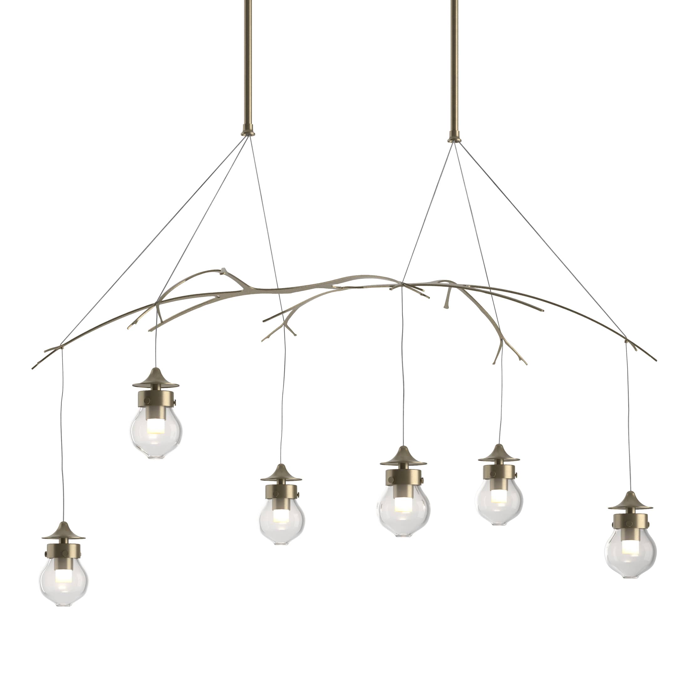 Hubbardton Forge 136560-1071 Bronze / Clear Kiwi 6 Light 37 Hubbardton Forge 136560-1071 Bronze / Clear Kiwi 6 Light 37