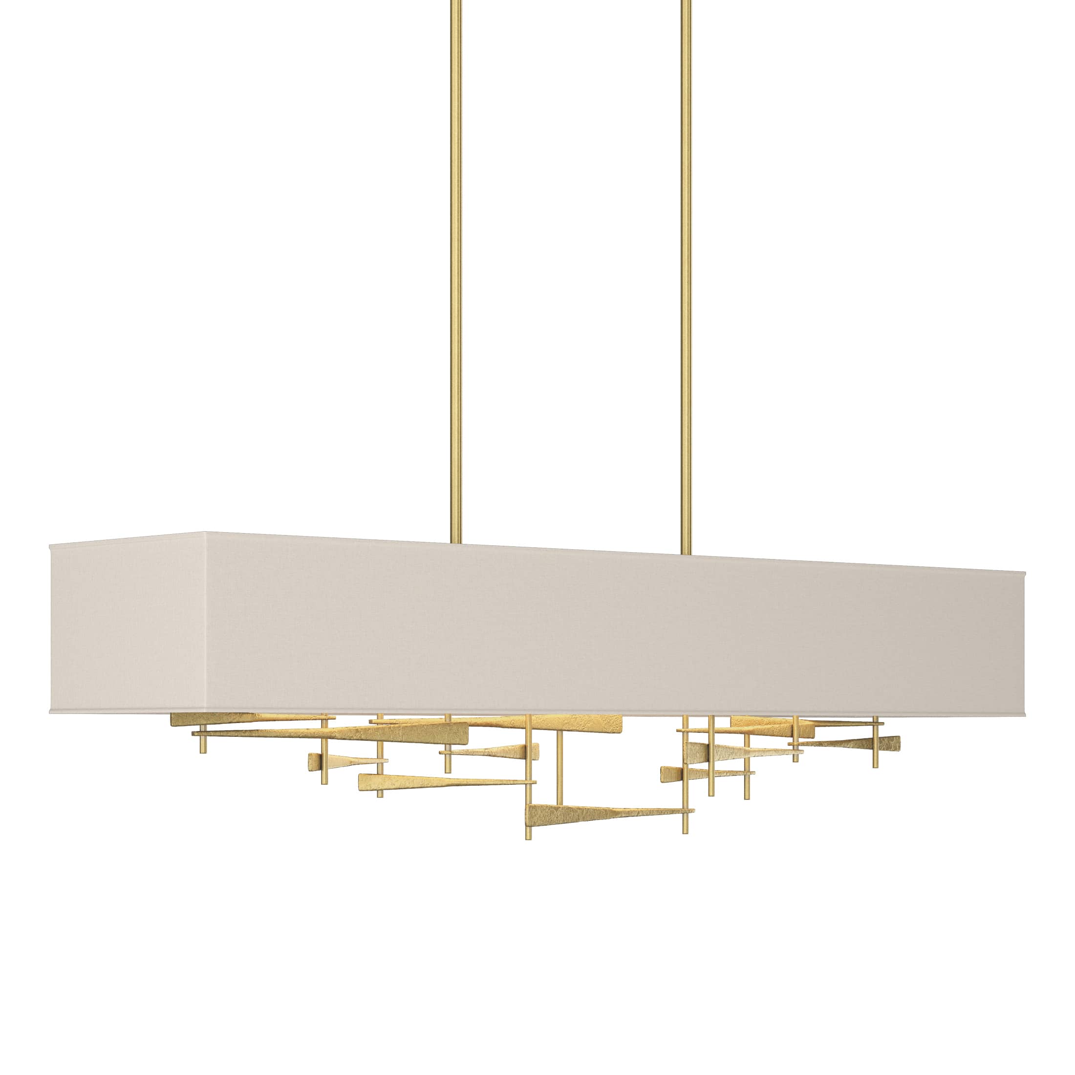 Hubbardton Forge 137670-1039 Dark Smoke / Flax Cavaletti 4 Light 42