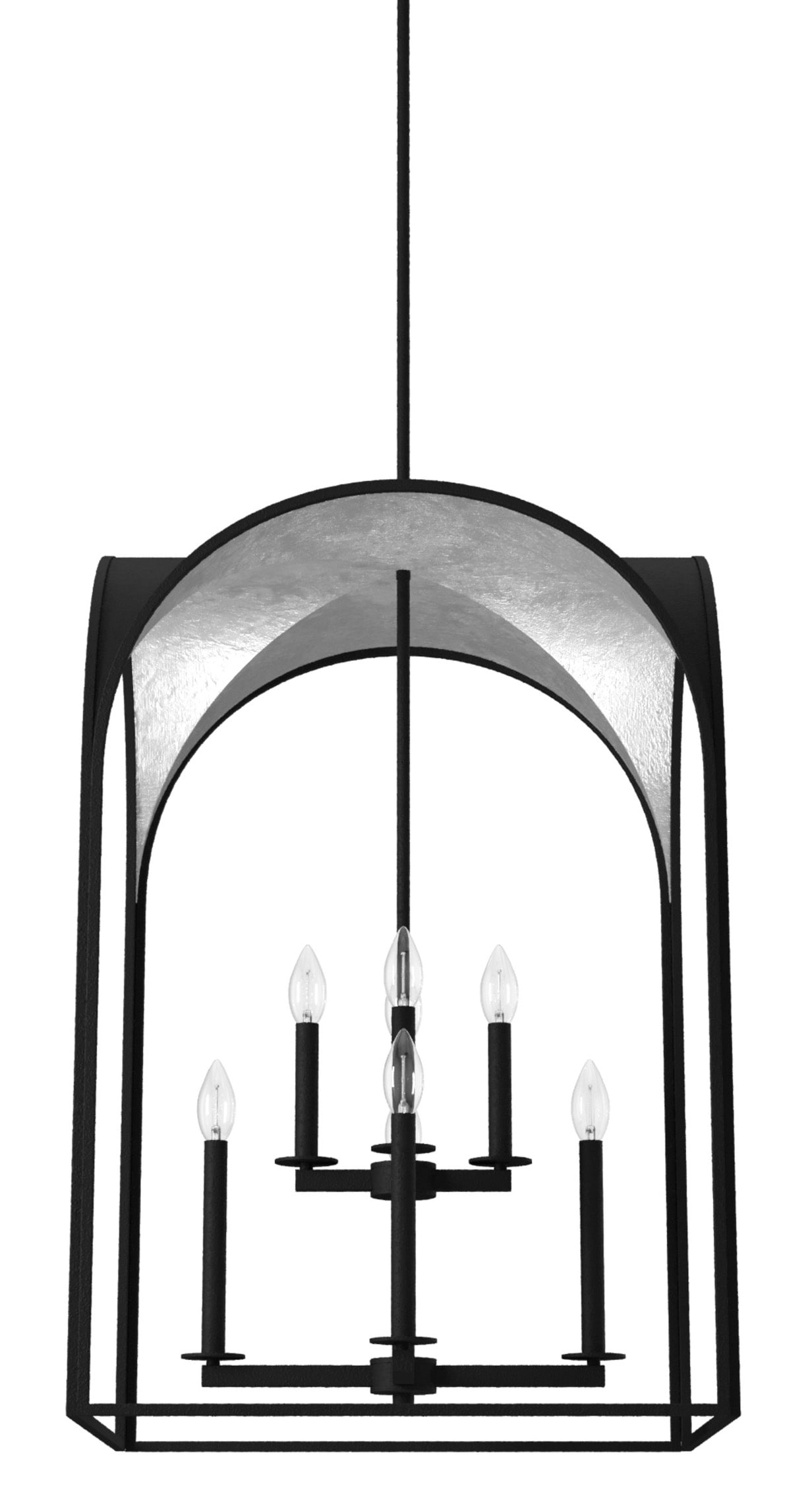 Hunter 19736 Natural Iron / Silver Leaf Dukestown 8 Light 23
