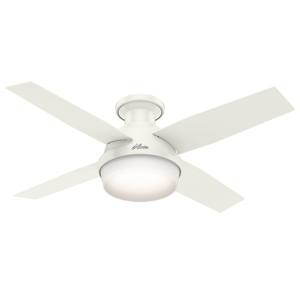 Hunter 59244 Fresh White Dempsey 44 4 Blade Led Indoor Ceiling