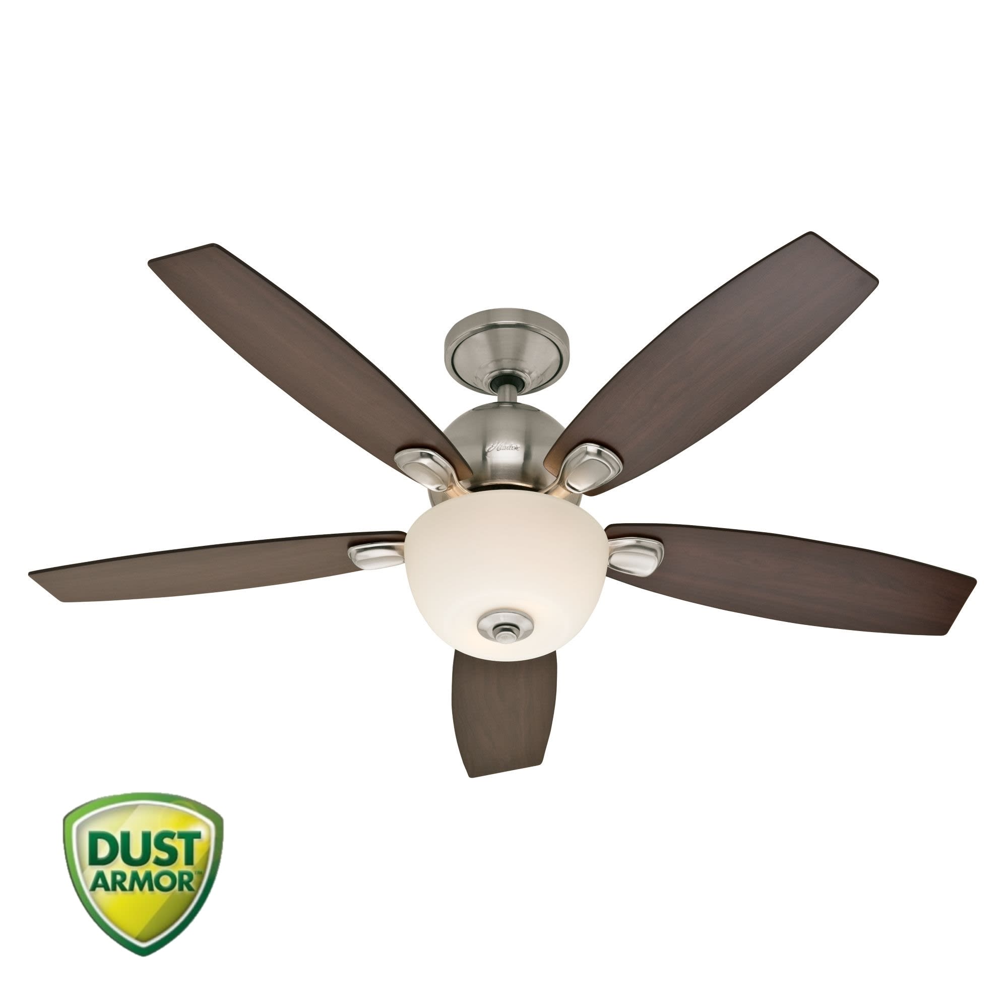 Hunter 28704 Brushed Nickel Skyline 52 5 Blade Ceiling Fan Blades Hunter 28704 Brushed Nickel Skyline 52 5 Blade Ceiling Fan Blades And Light Kit Included Lightingshowplace Com