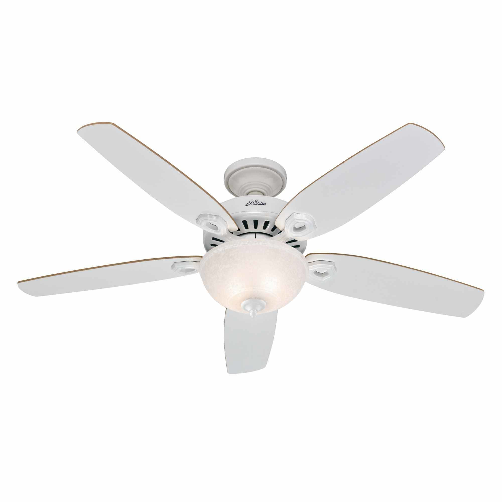 Hunter 53090 Brushed Nickel 52 Indoor Ceiling Fan 5 Reversible Hunter 53090 Brushed Nickel 52 Indoor Ceiling Fan 5 Reversible Blades And Light Kit Included Lightingdirect Com