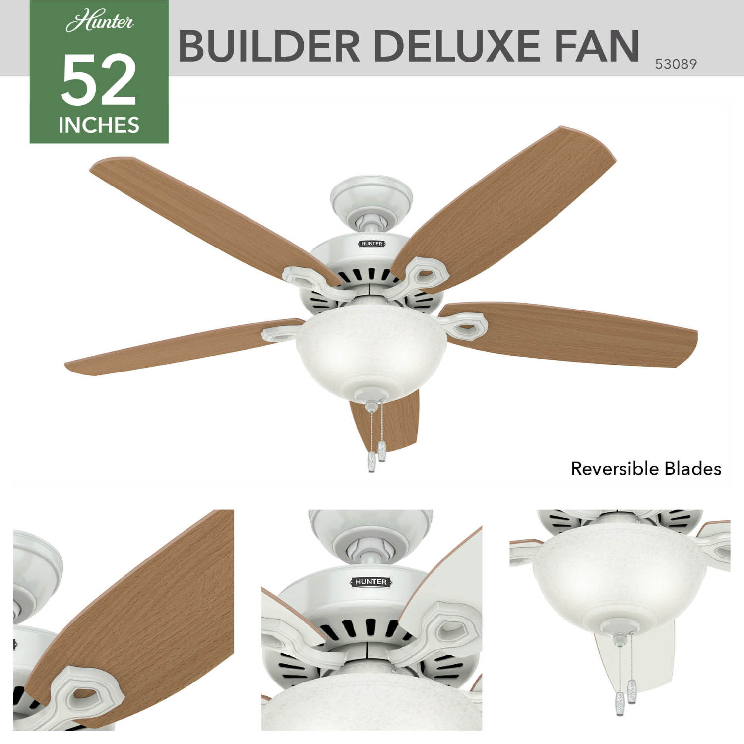 Hunter 53090 Brushed Nickel 52\