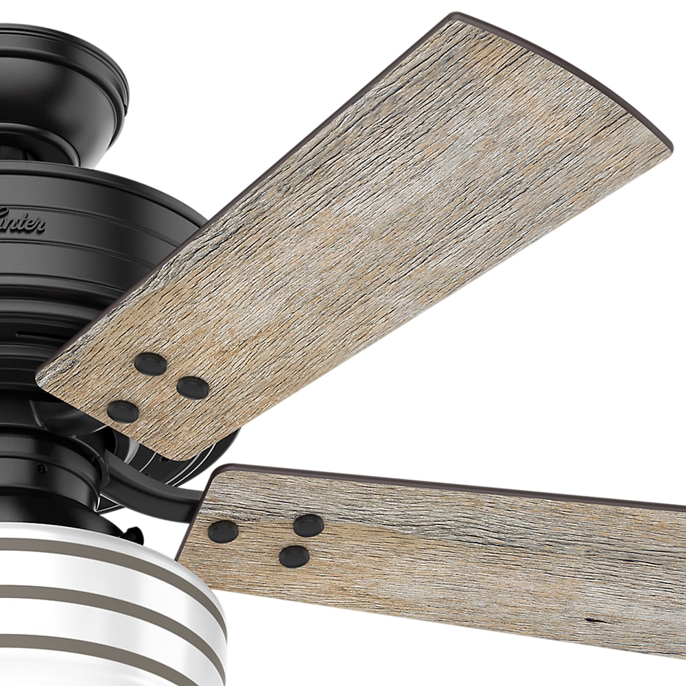 Hunter 54149 Matte Black Cedar Key 44 5 Blade Indoor Outdoor