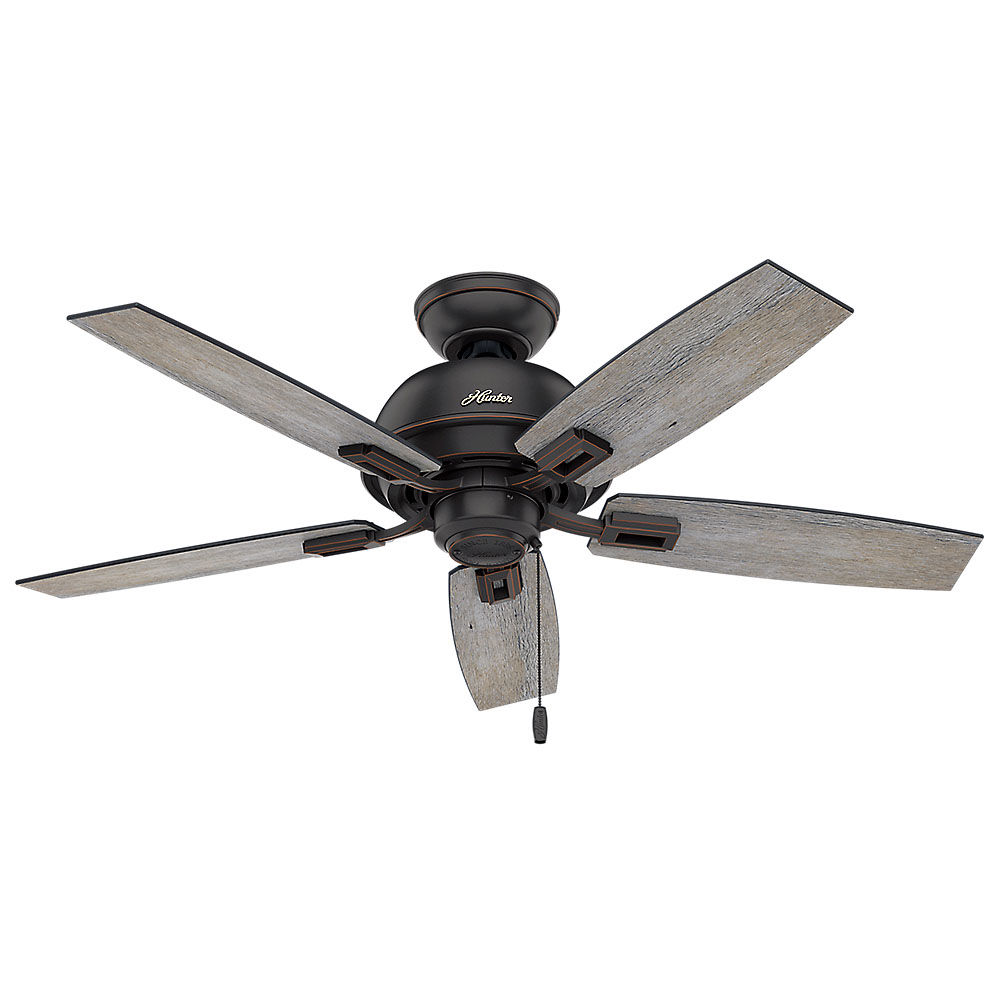Hunter 52225 Onyx Bengal 44 Ceiling Fan 5 Reversible Blades And Hunter 52225 Onyx Bengal 44 Ceiling Fan 5 Reversible Blades And Led Light Kit Included Lightingdirect Com