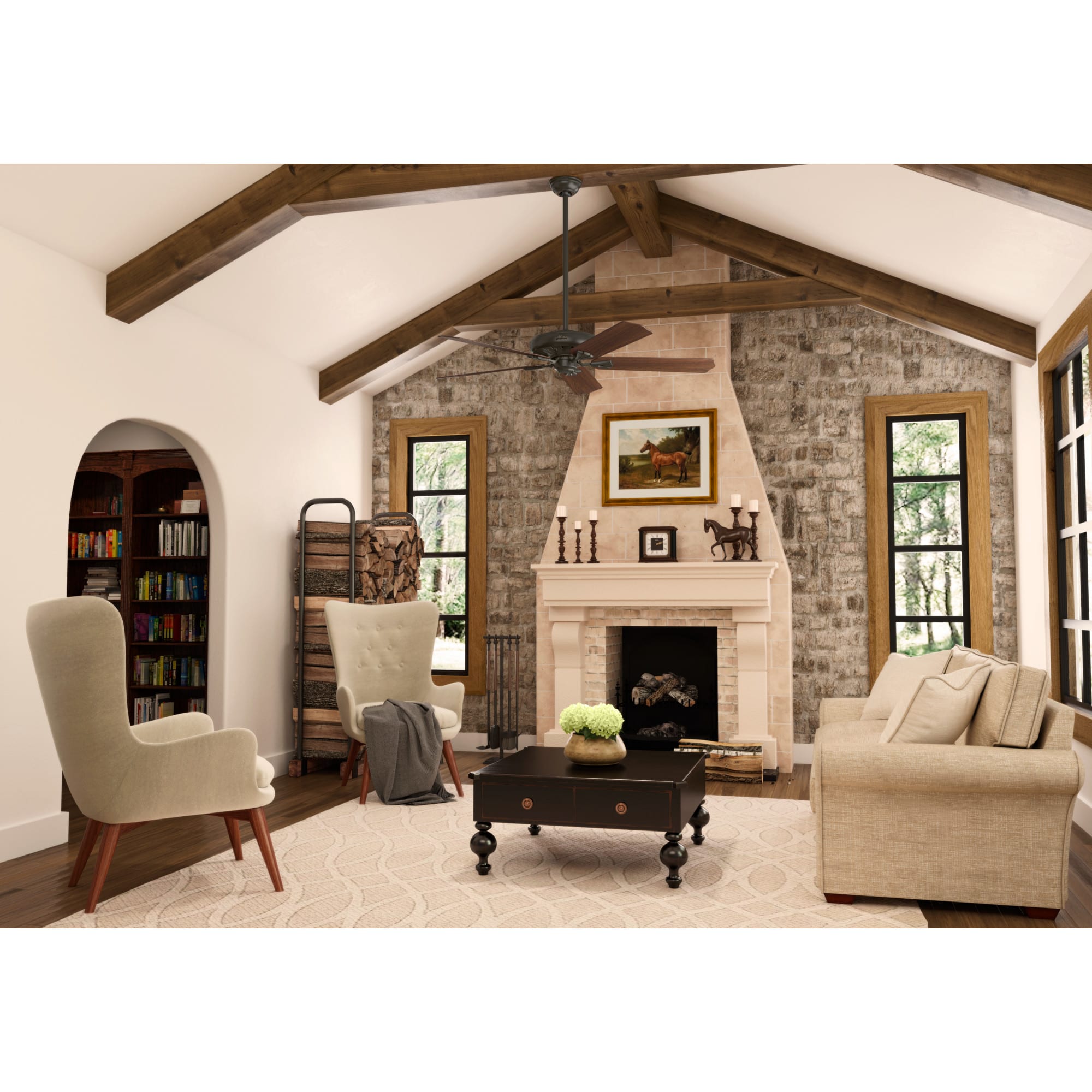 5 Blade Ceiling Fan with Remote Control 