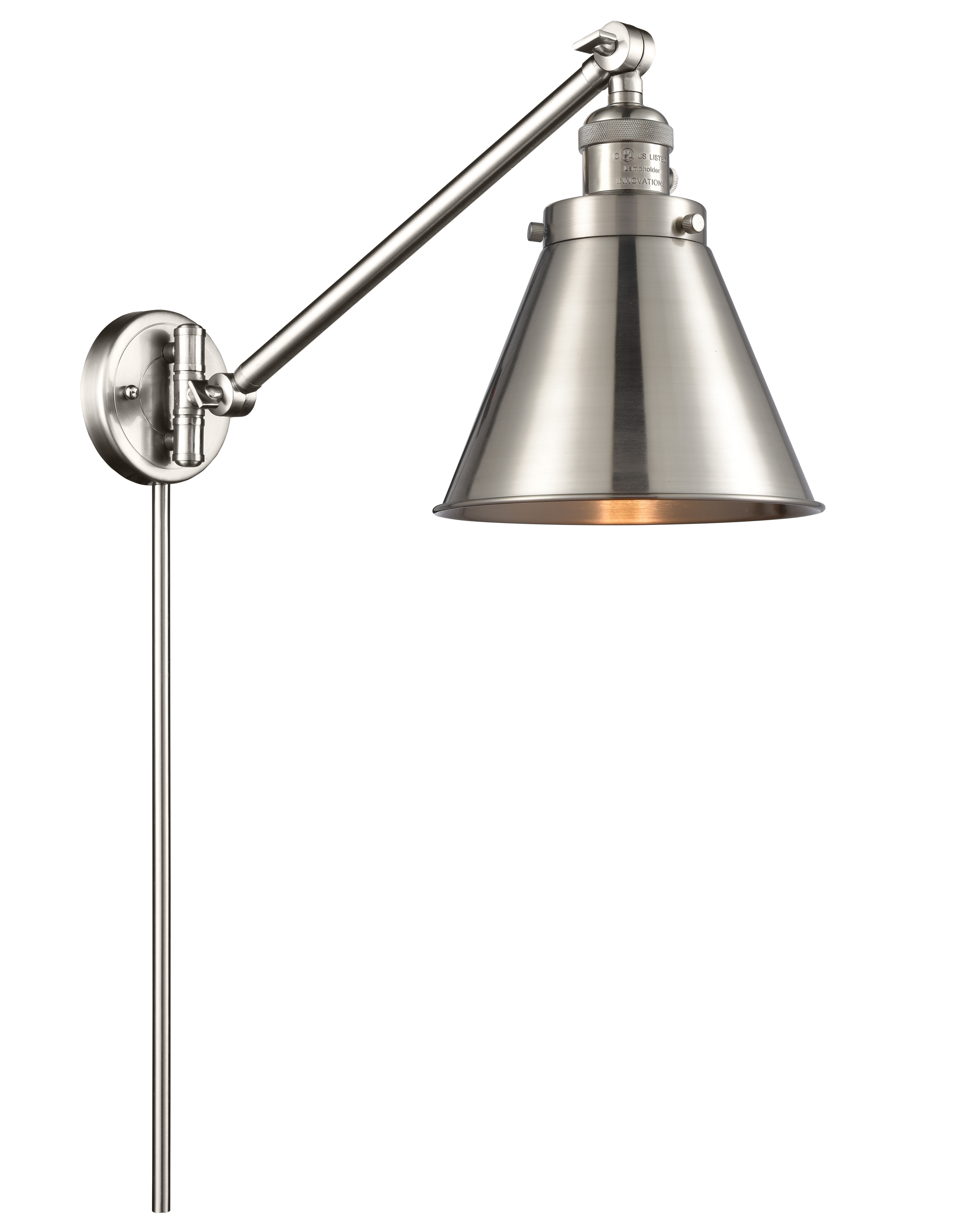 Brushed Brass Innovations 237-BB-M13-BB 1 Light Swing Arm Brushed Brass Innovations 237-BB-M13-BB 1 Light Swing Arm